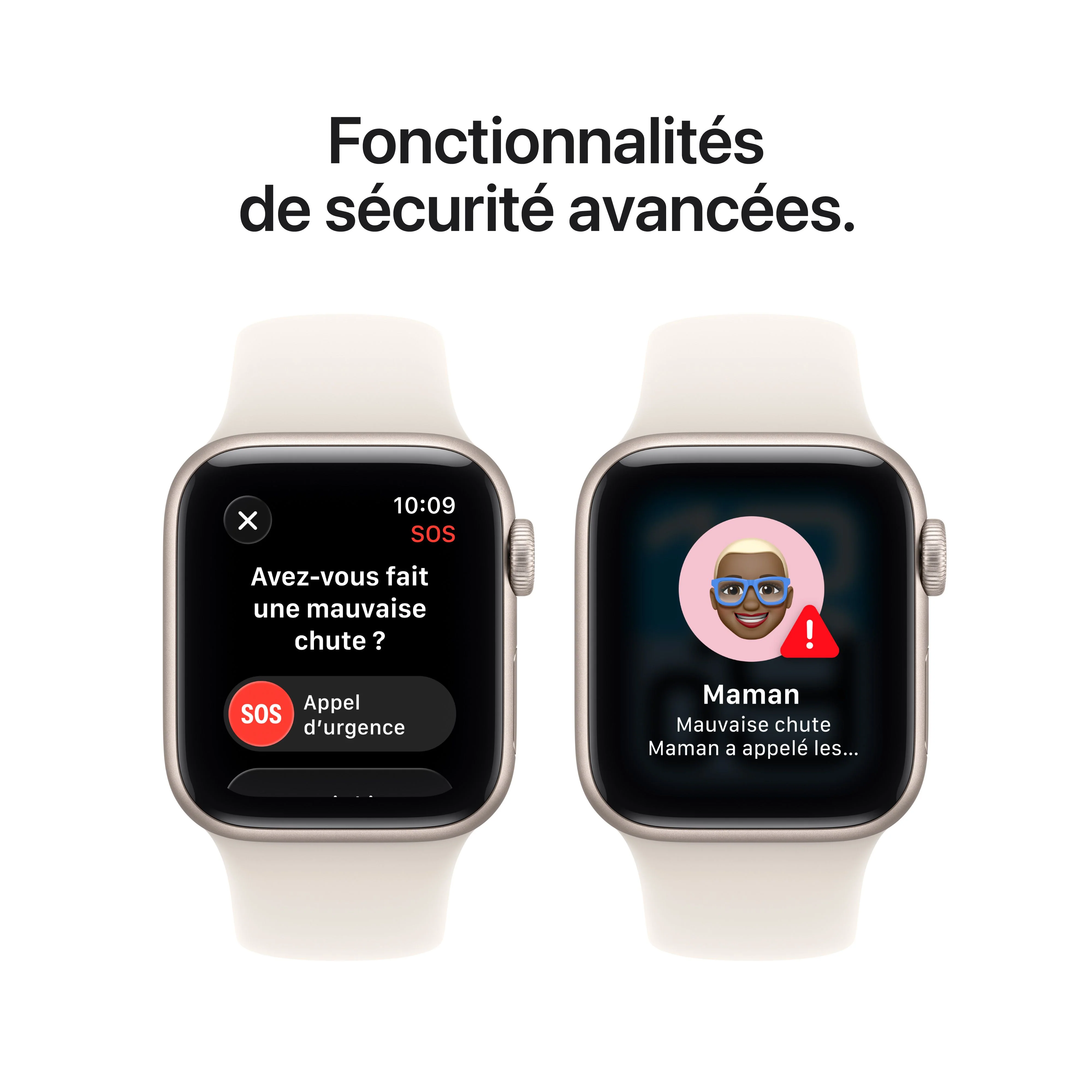 Apple Watch SE 3 GPS, Boîtier en aluminium lumière stellaire de 40 mm, Bracelet Sport lumière stellaire - M/L - Image 7