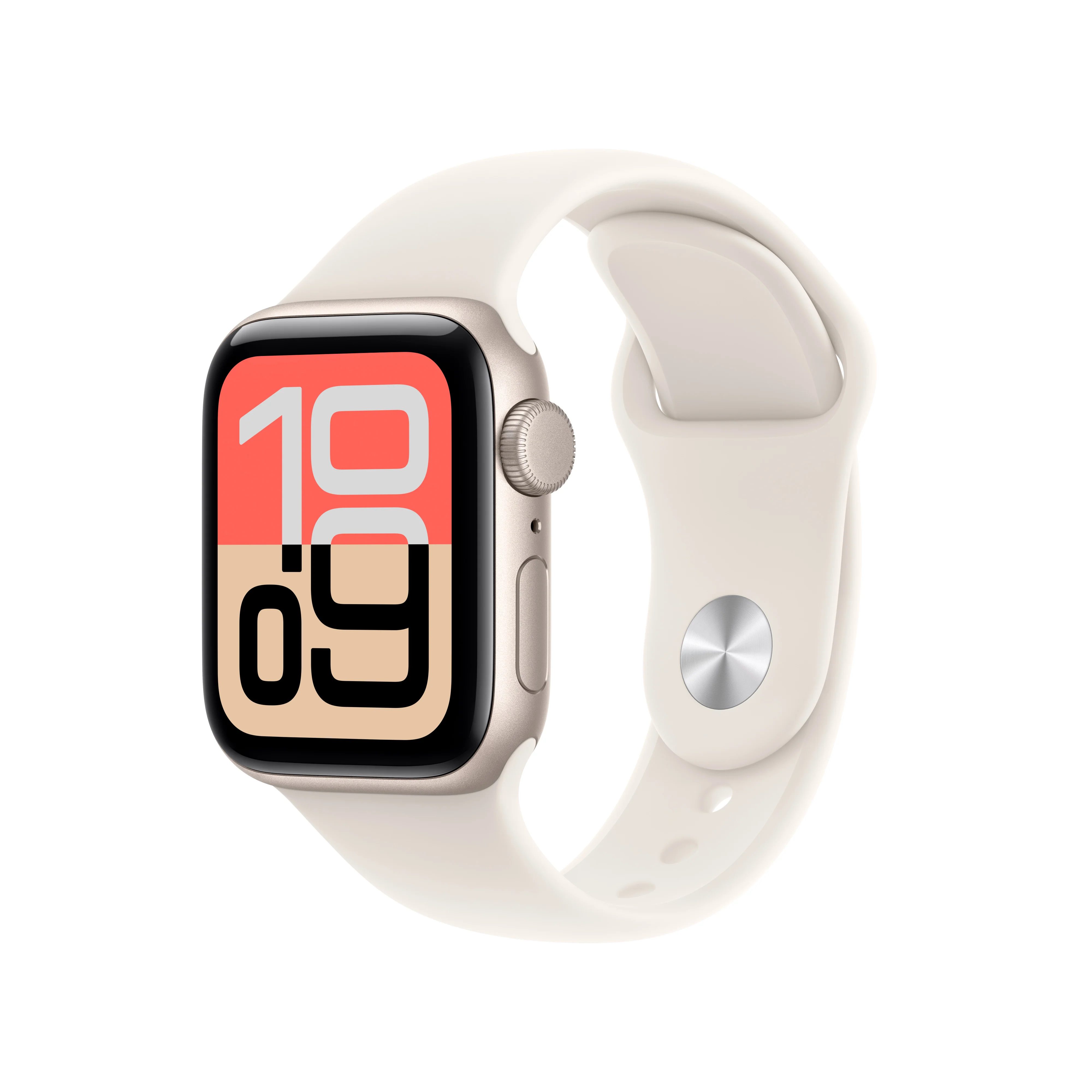 Apple • Apple Watch SE 3 • 40 mm • Lumière stellaire • Bracelet Sport lumière stellaire (S/M)