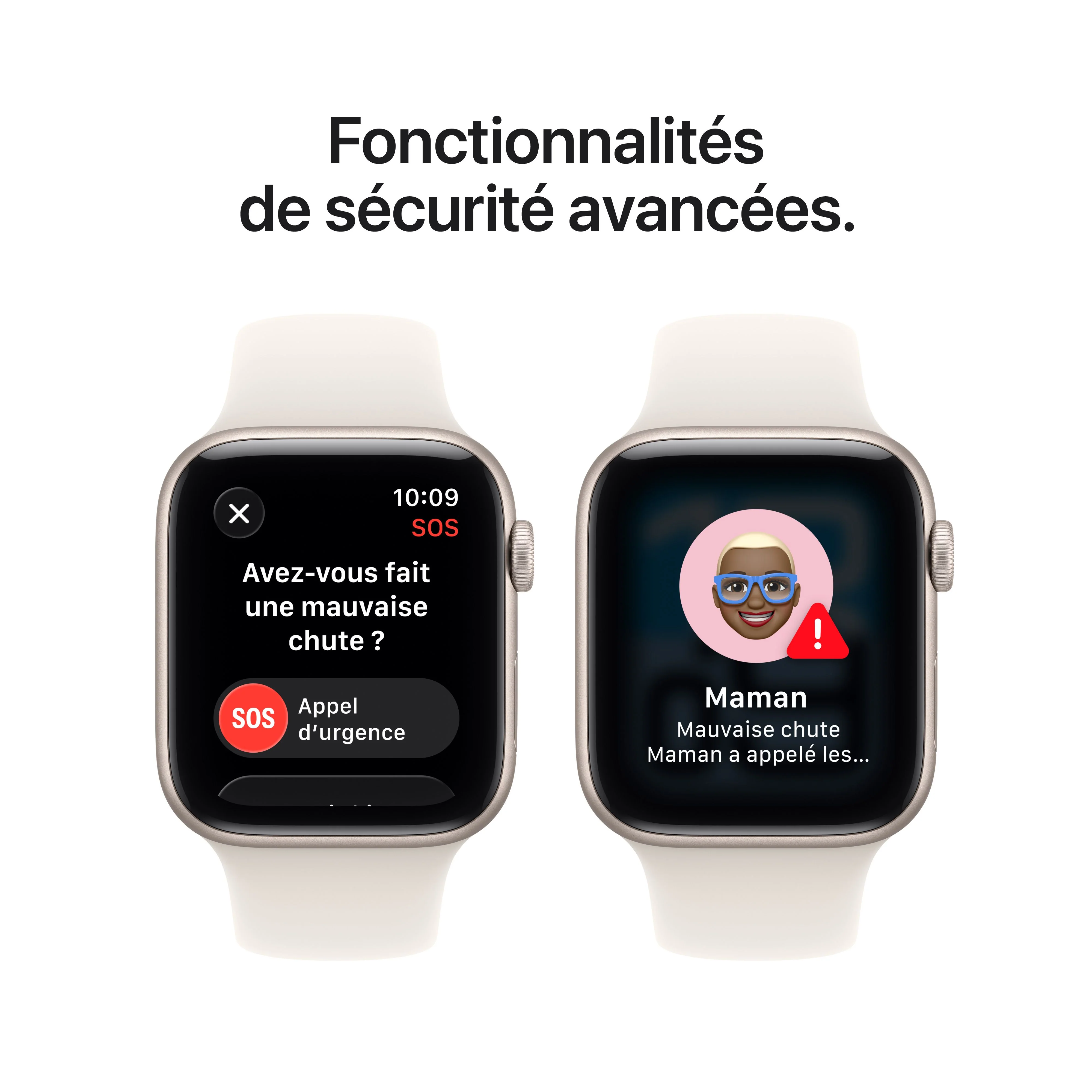 Apple Watch SE 3 GPS, Boîtier en aluminium lumière stellaire de 44 mm, Bracelet Sport lumière stellaire - M/L - Image 7