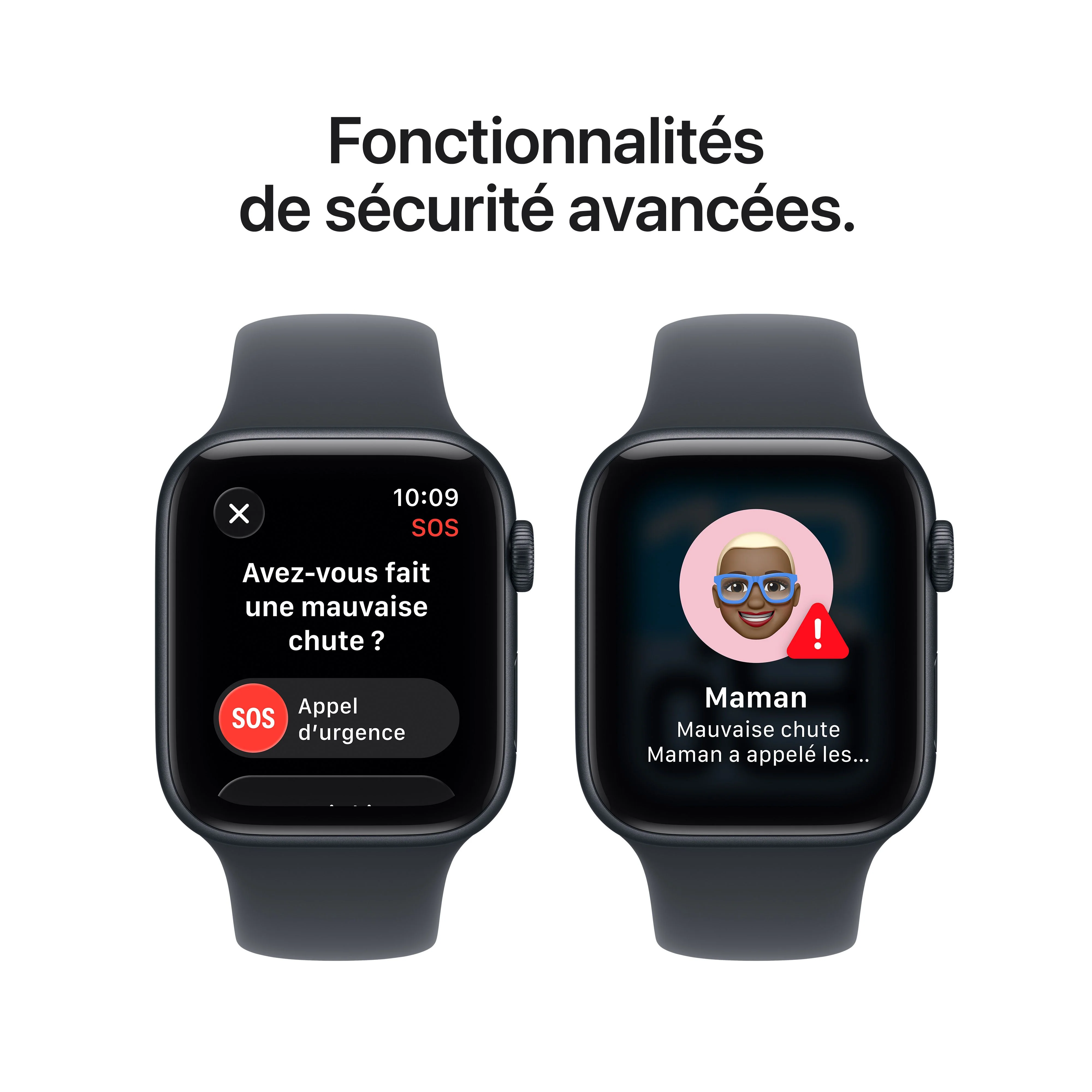 Apple Watch SE 3 GPS, Boîtier en aluminium minuit de 44 mm, Bracelet Sport minuit - S/M - Image 7