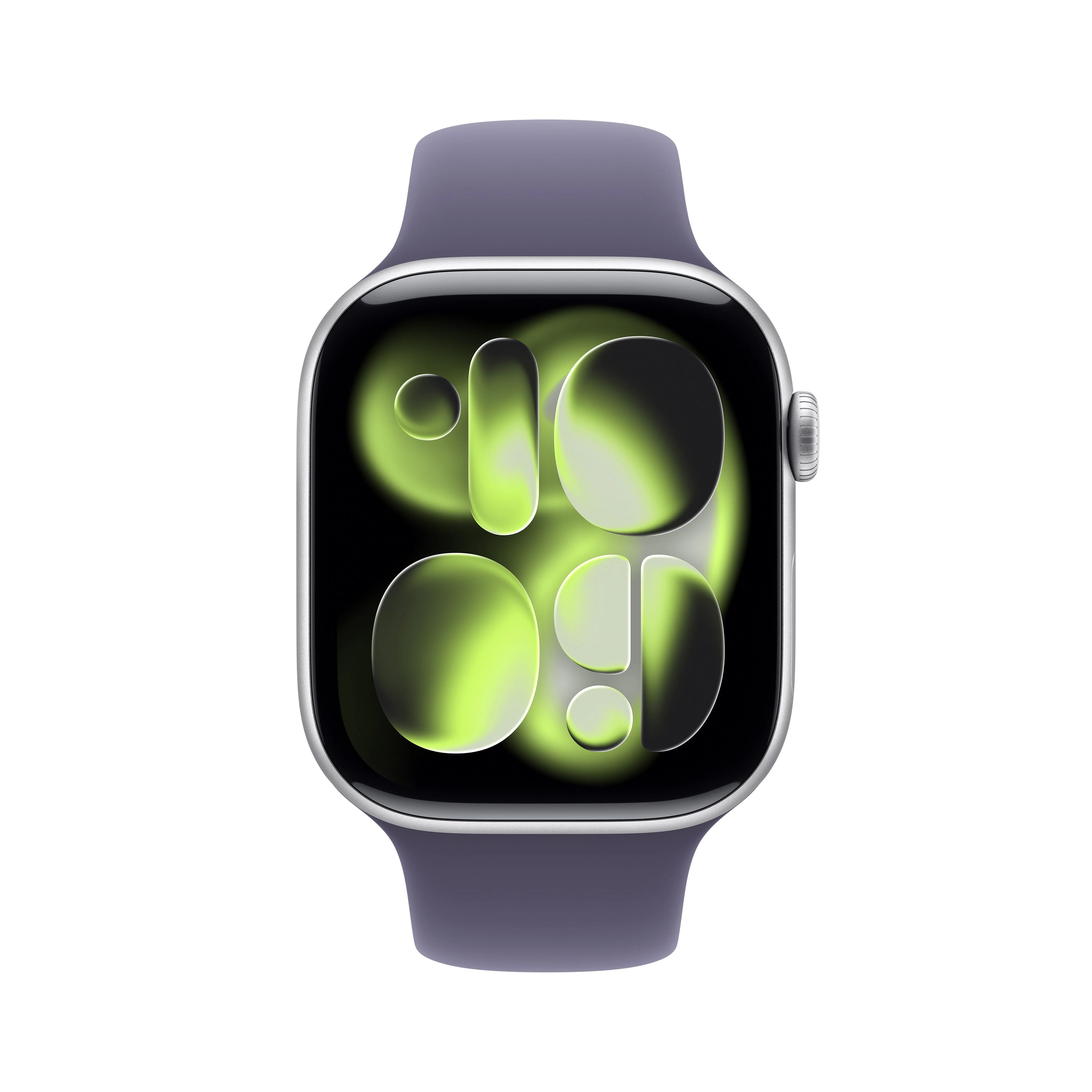 Apple Watch Series 11 GPS, Boîtier en aluminium argent 46 mm, Bracelet Sport brume violette - M/L - Image 2