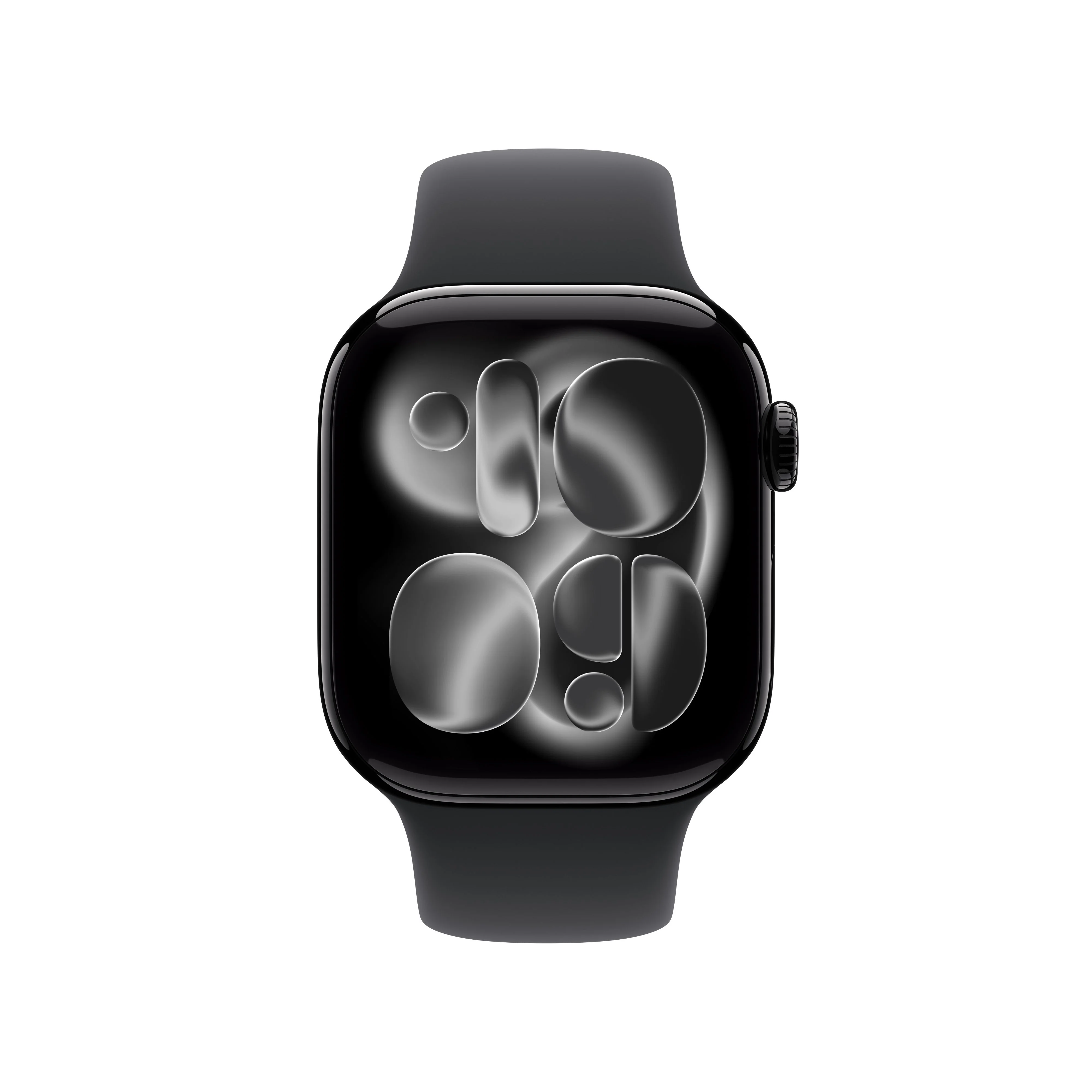 Apple Watch Series 11 GPS, Boîtier en aluminium noir de jais 42 mm, Bracelet Sport noir - S/M - Image 2
