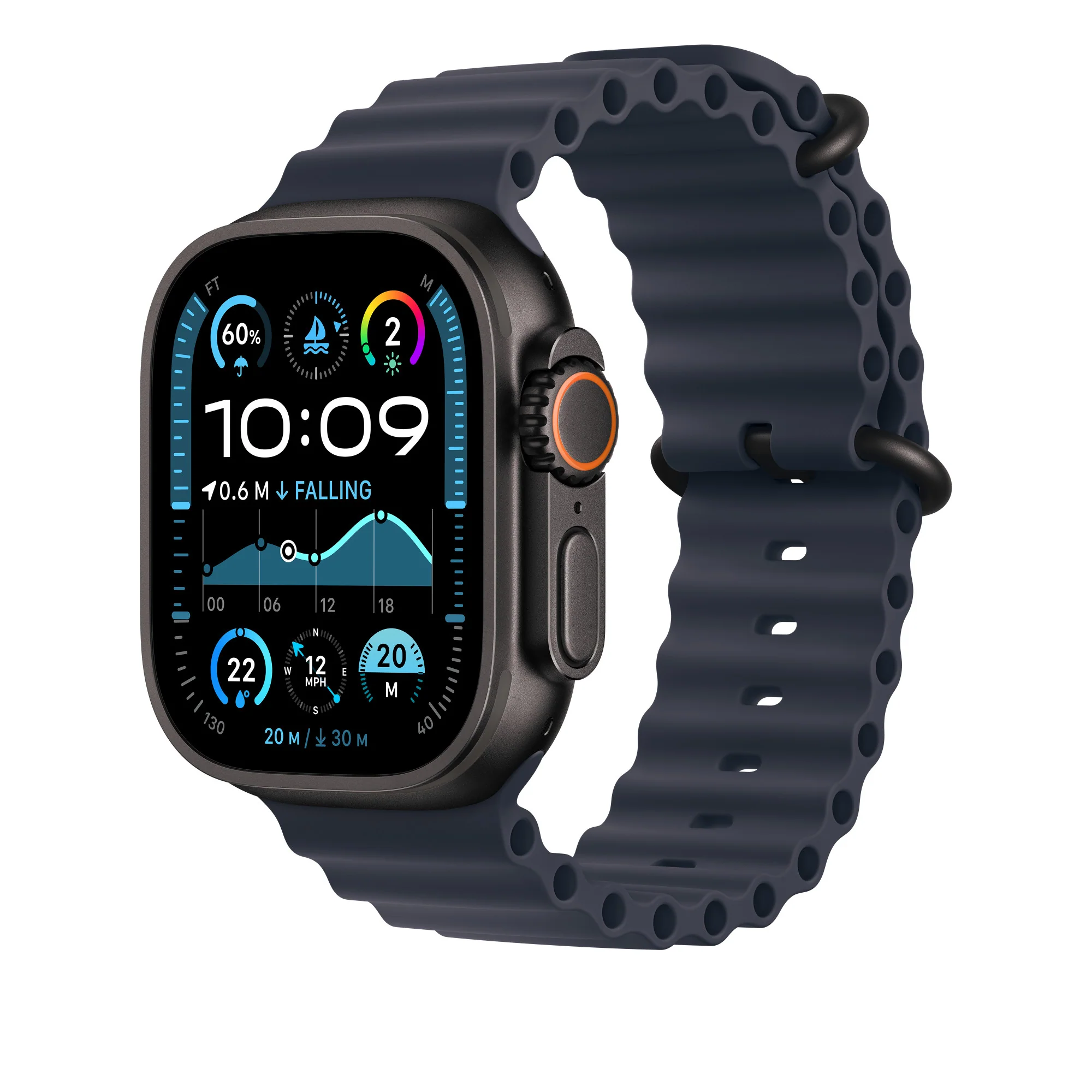 Apple Bracelet Océan • 49mm • Marine Titane Noir - Image 2