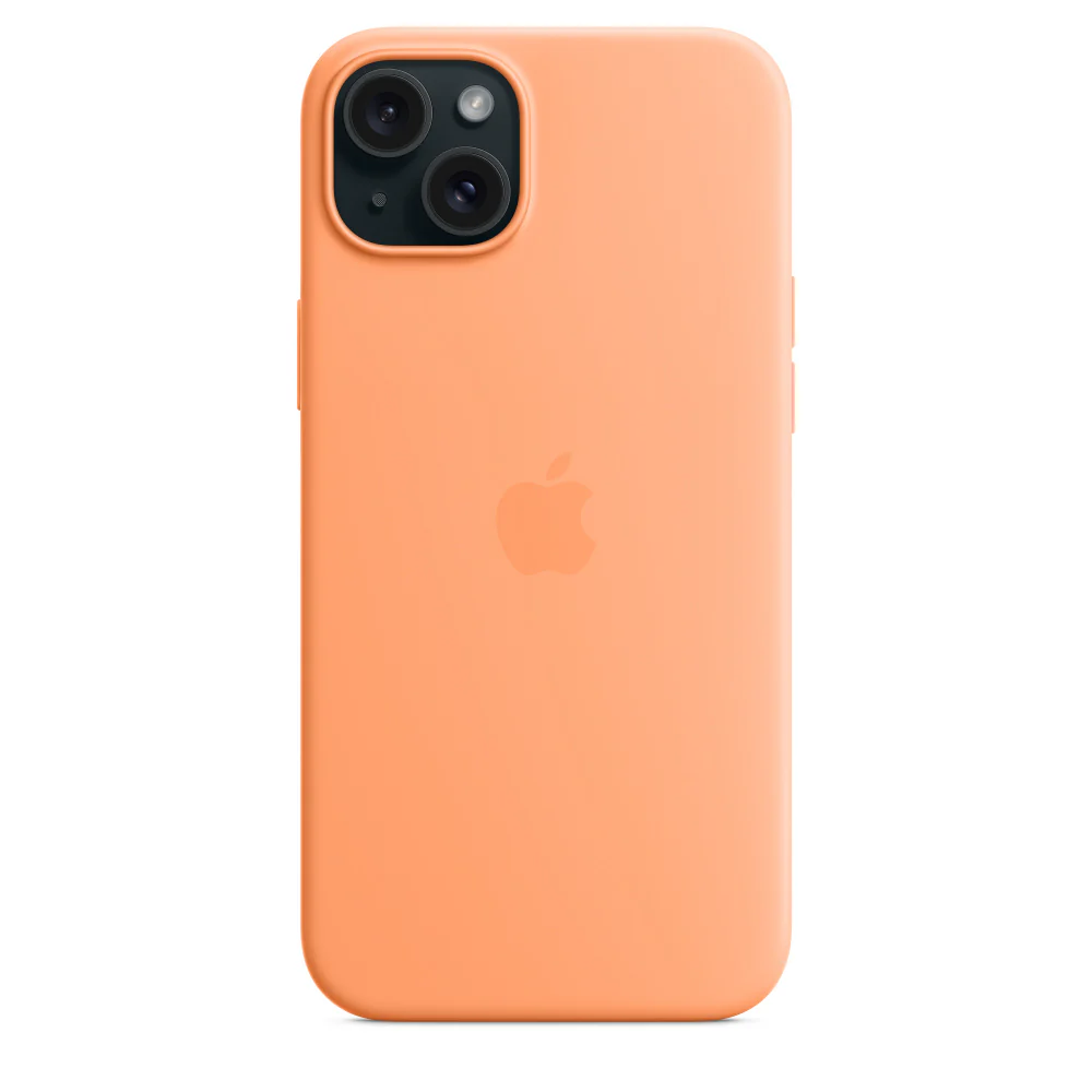 Apple • Coque en silicone avec MagSafe pour iPhone 15 Plus • Sorbet à l'orange - Image 5