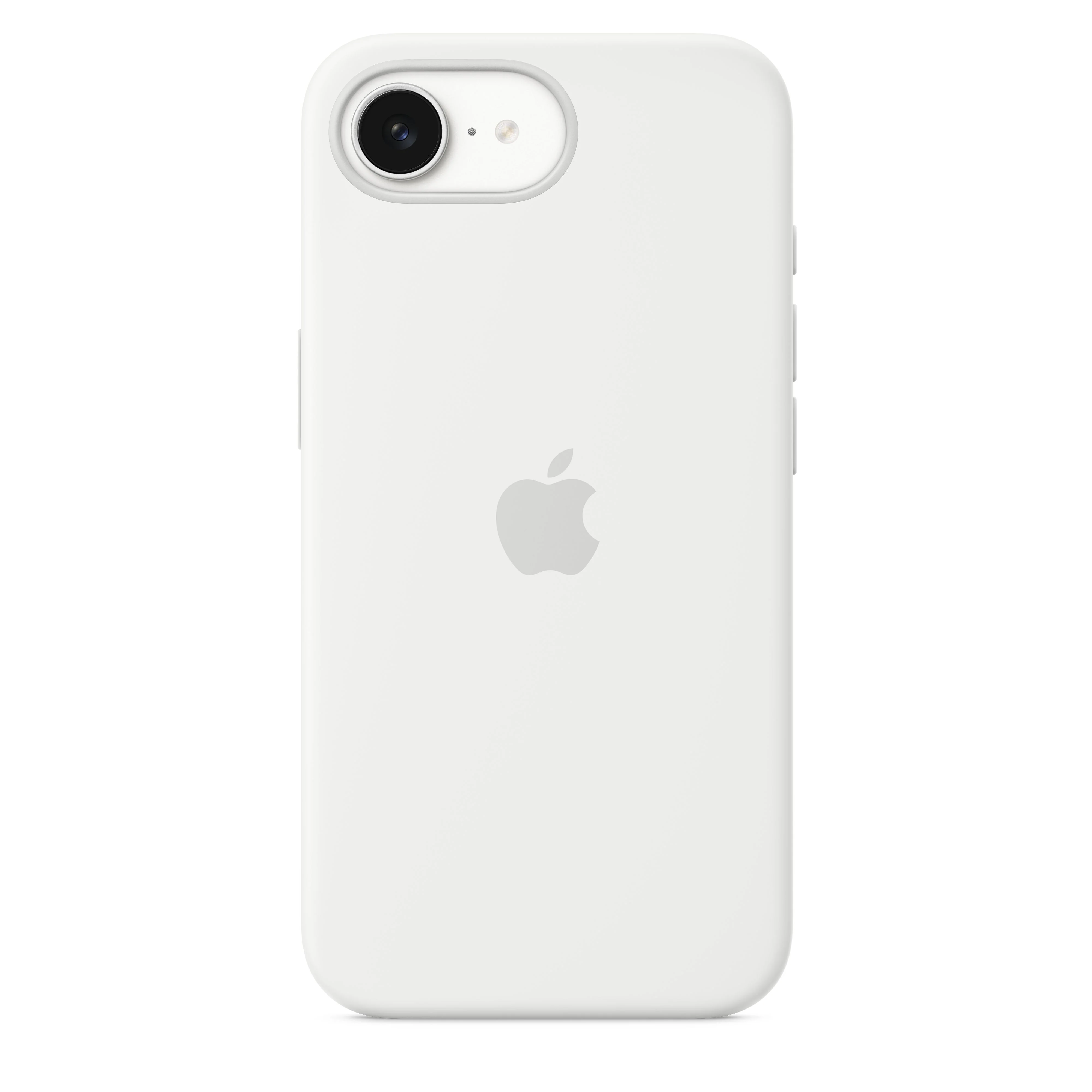 Coque en silicone pour iPhone 16e – Blanc