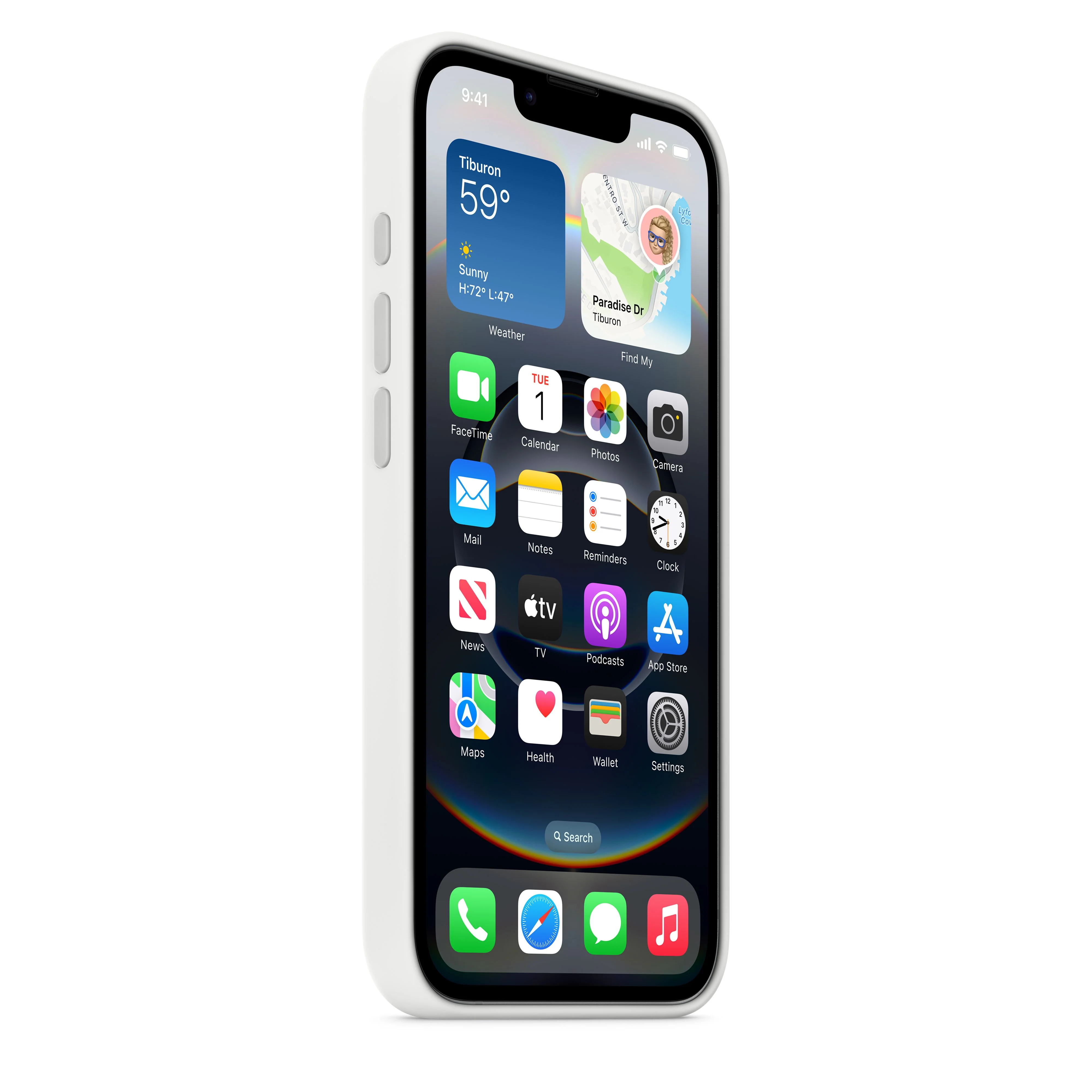 Coque en silicone pour iPhone 16e – Blanc - Image 3