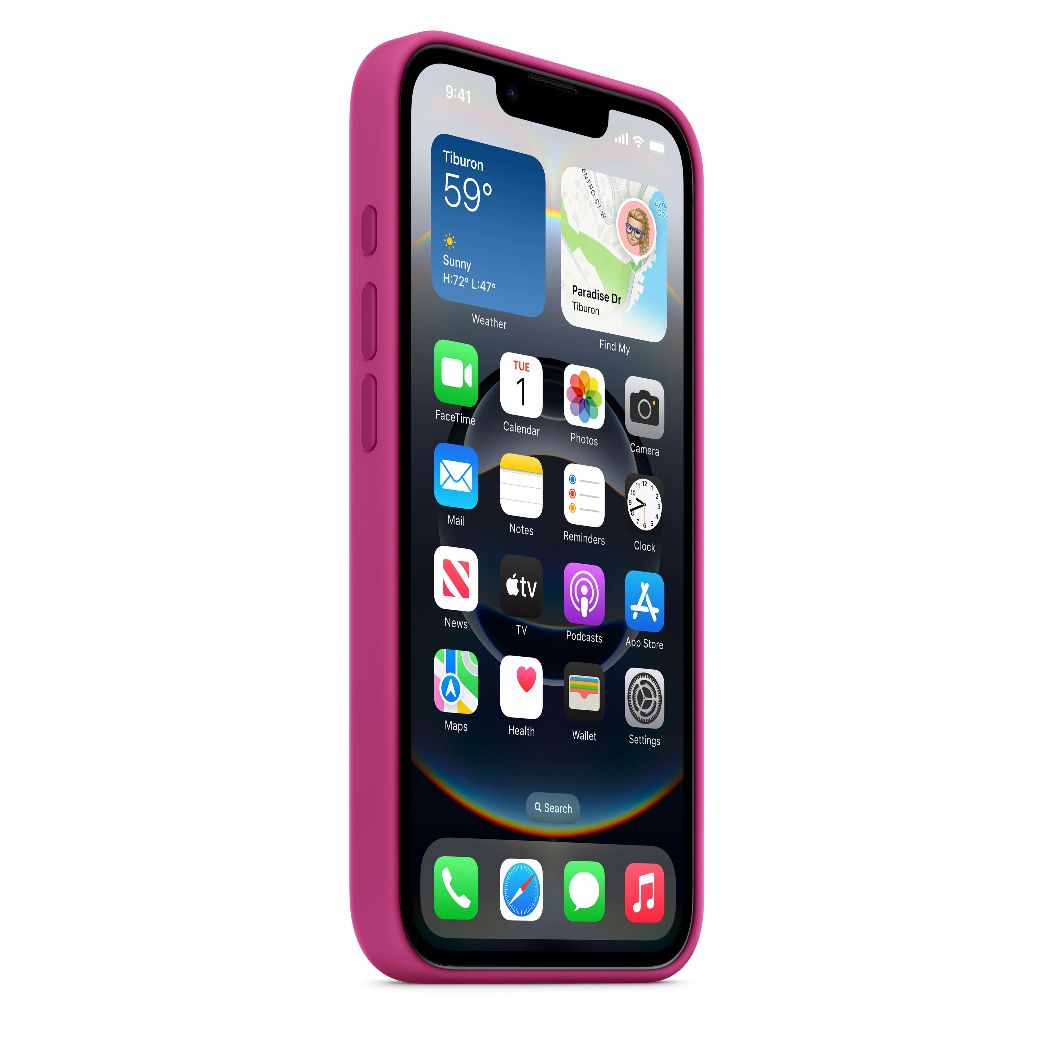 Coque en silicone pour iPhone 16e – Fuchsia - Image 3