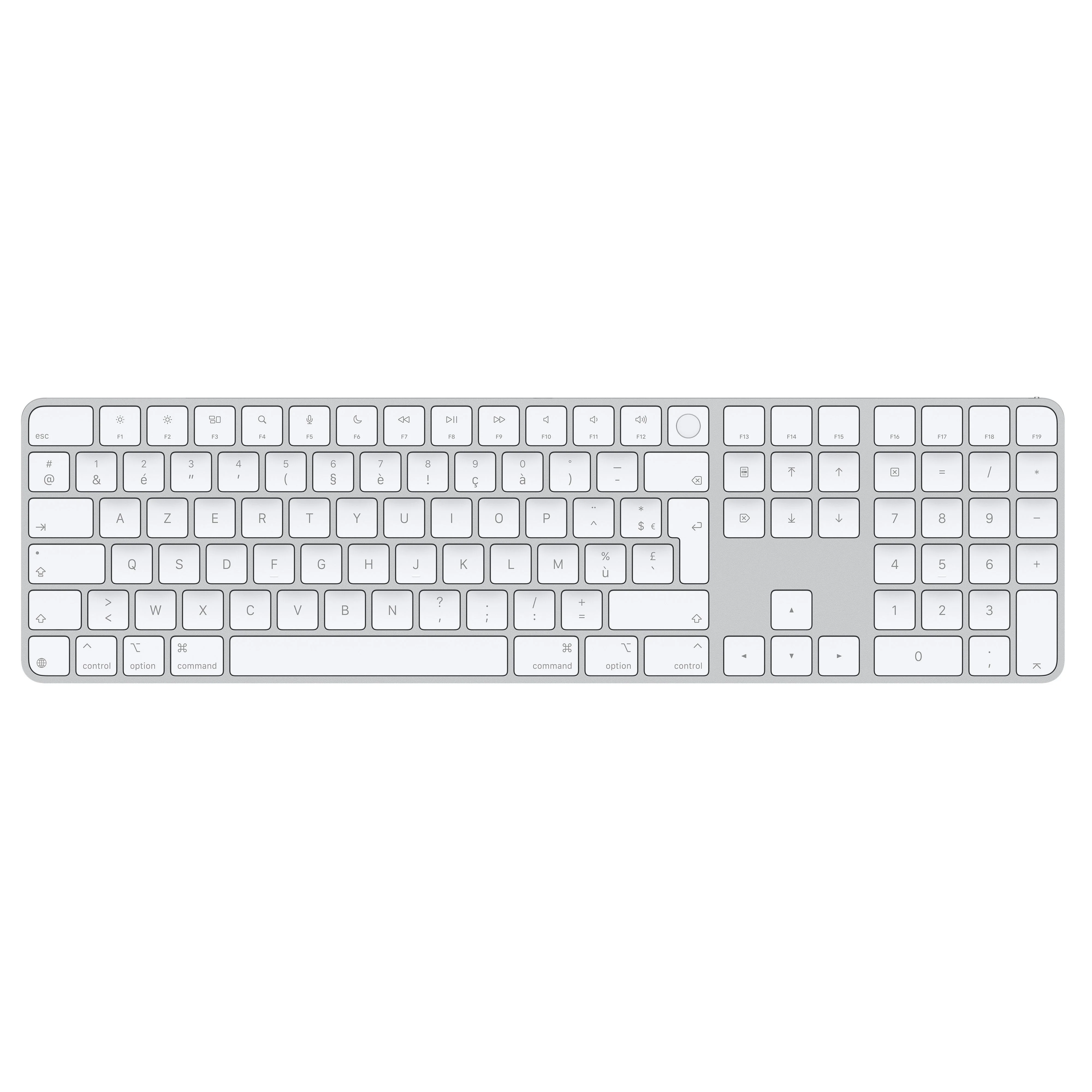 Magic Keyboard avec Touch ID et pavé numérique pour les Mac avec puce Apple - Français - Touches blanches