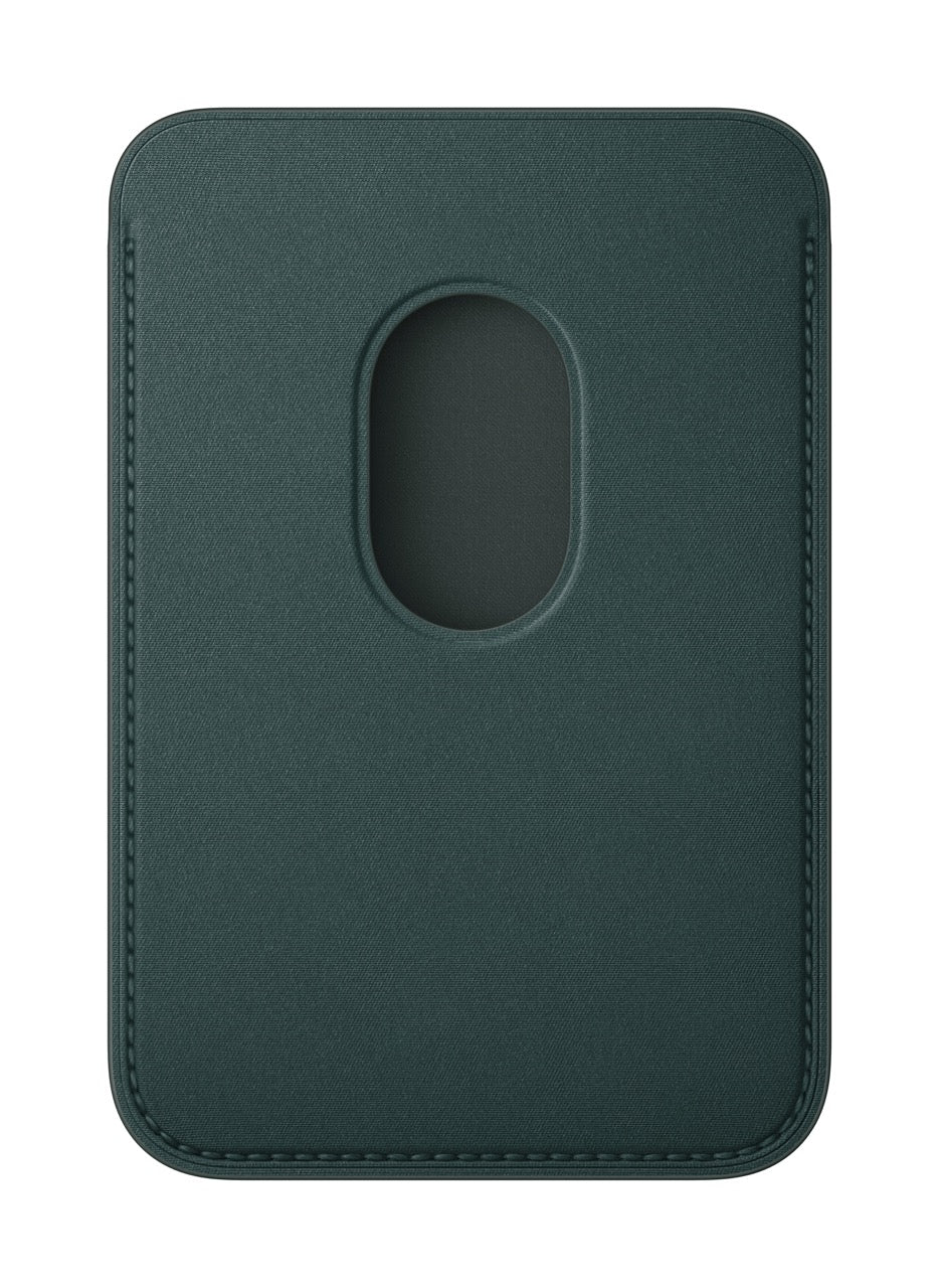 Apple • Porte‑cartes en tissage fin pour iPhone avec MagSafe • Vert Foncé - Image 2