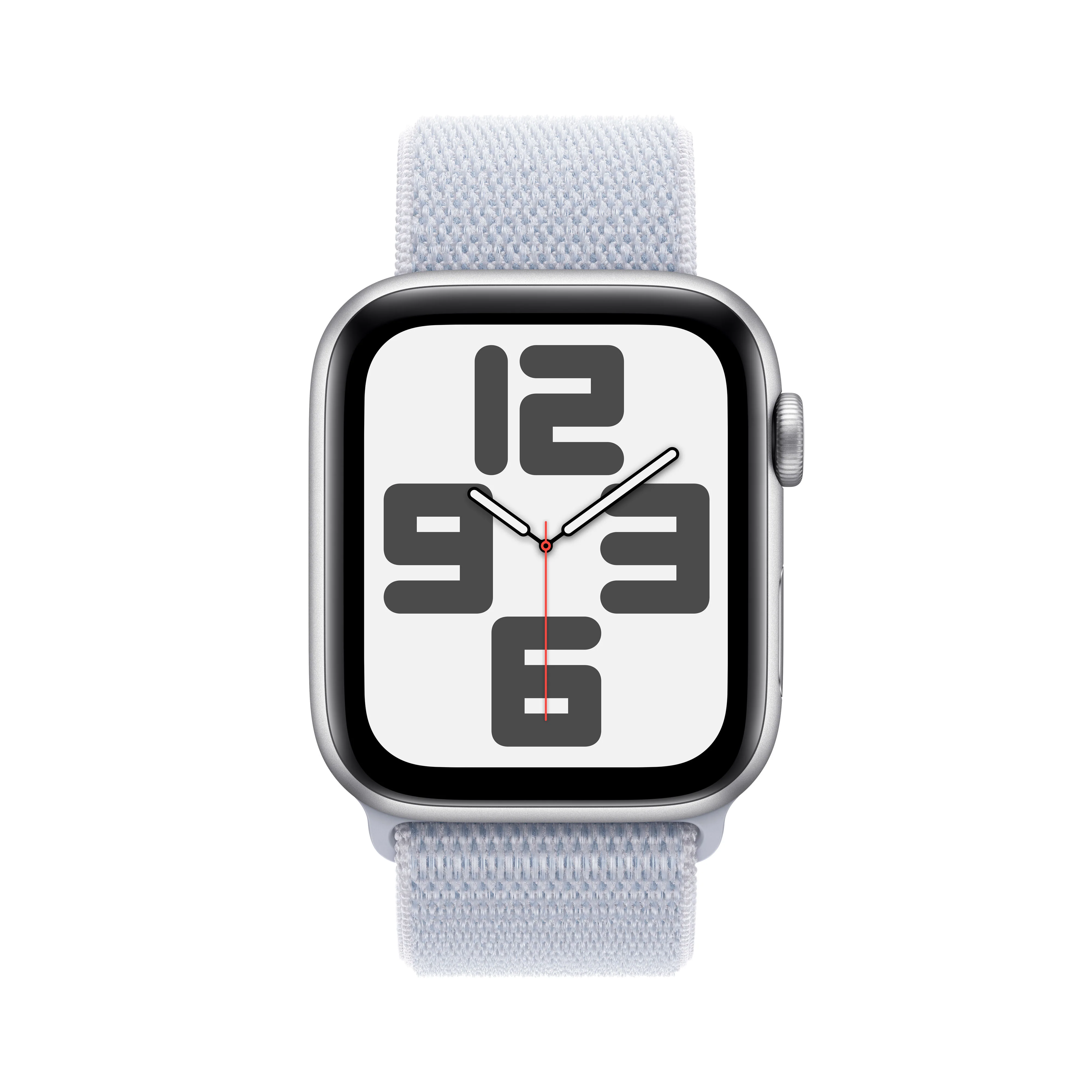 Apple Watch SE (2ème gén) • 44mm Argent • Boucle Sport Nuée Bleue - Image 2