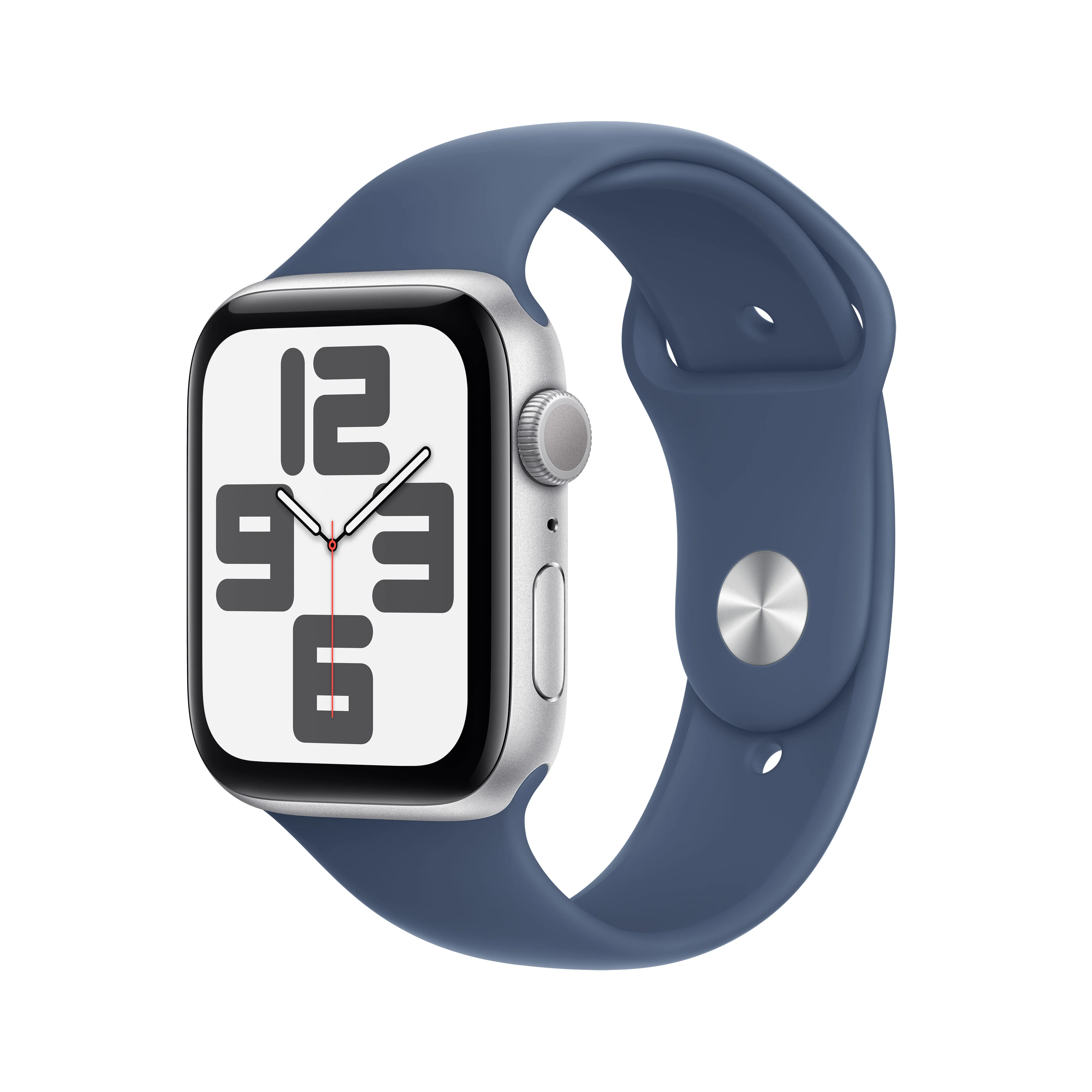 Apple Watch SE (2ème gén) • 44mm Argent • Bracelet Sport Denim M/L