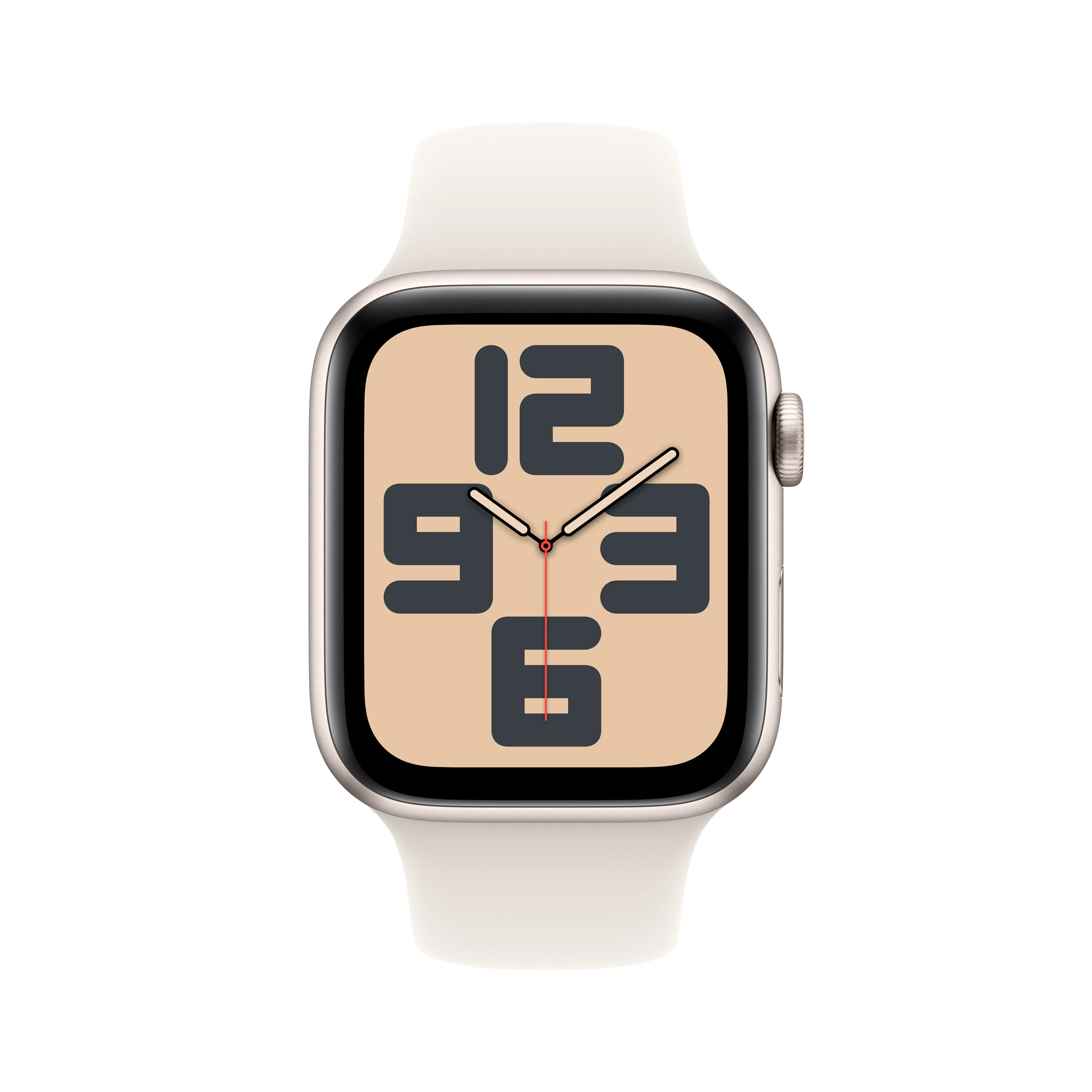 Apple Watch SE (2ème gén) • 44mm Lumière Stellaire • Bracelet Sport lumière stellaire M/L - Image 2