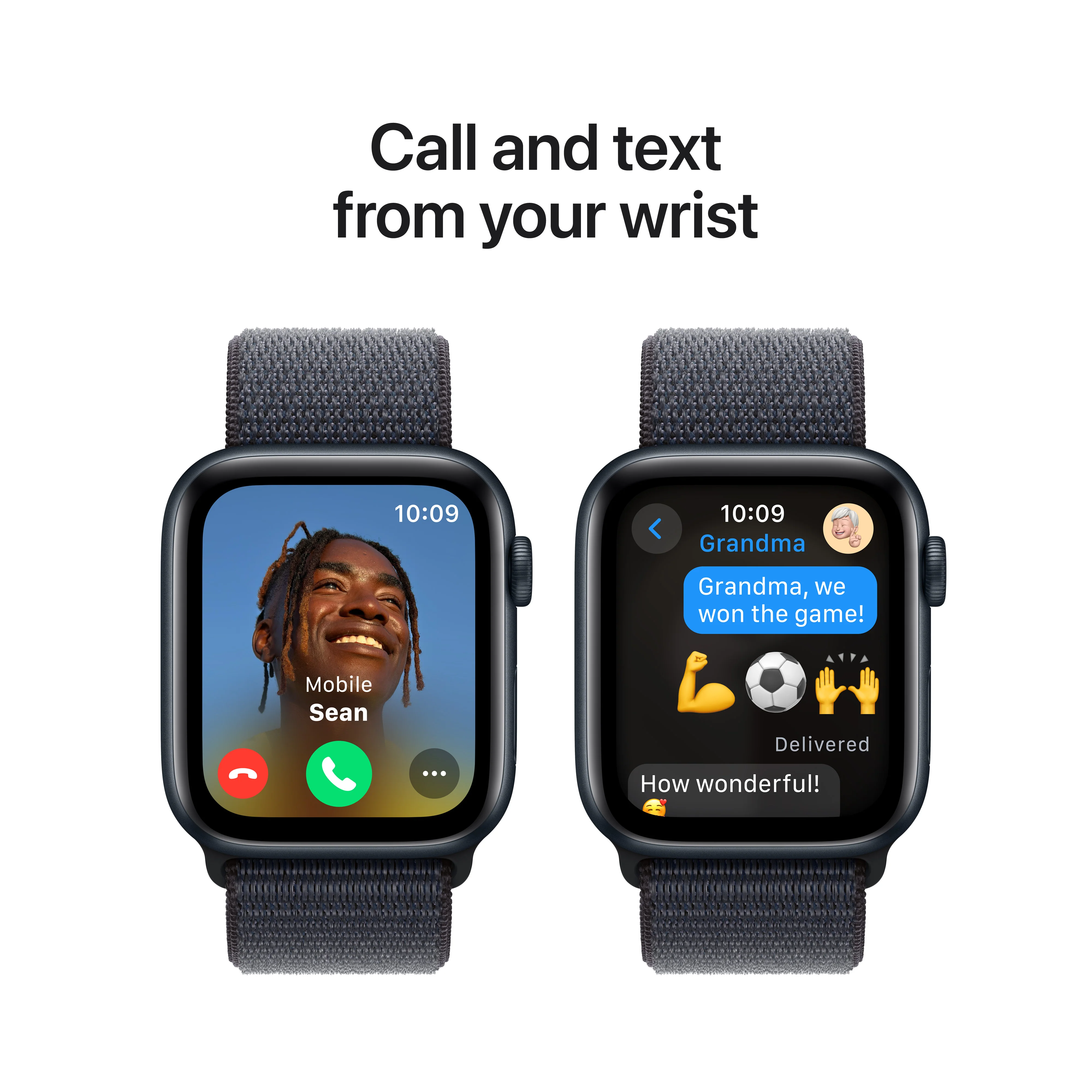 Apple Watch SE (2ème gén) • 44mm Minuit • Boucle Encre Violette - Image 4