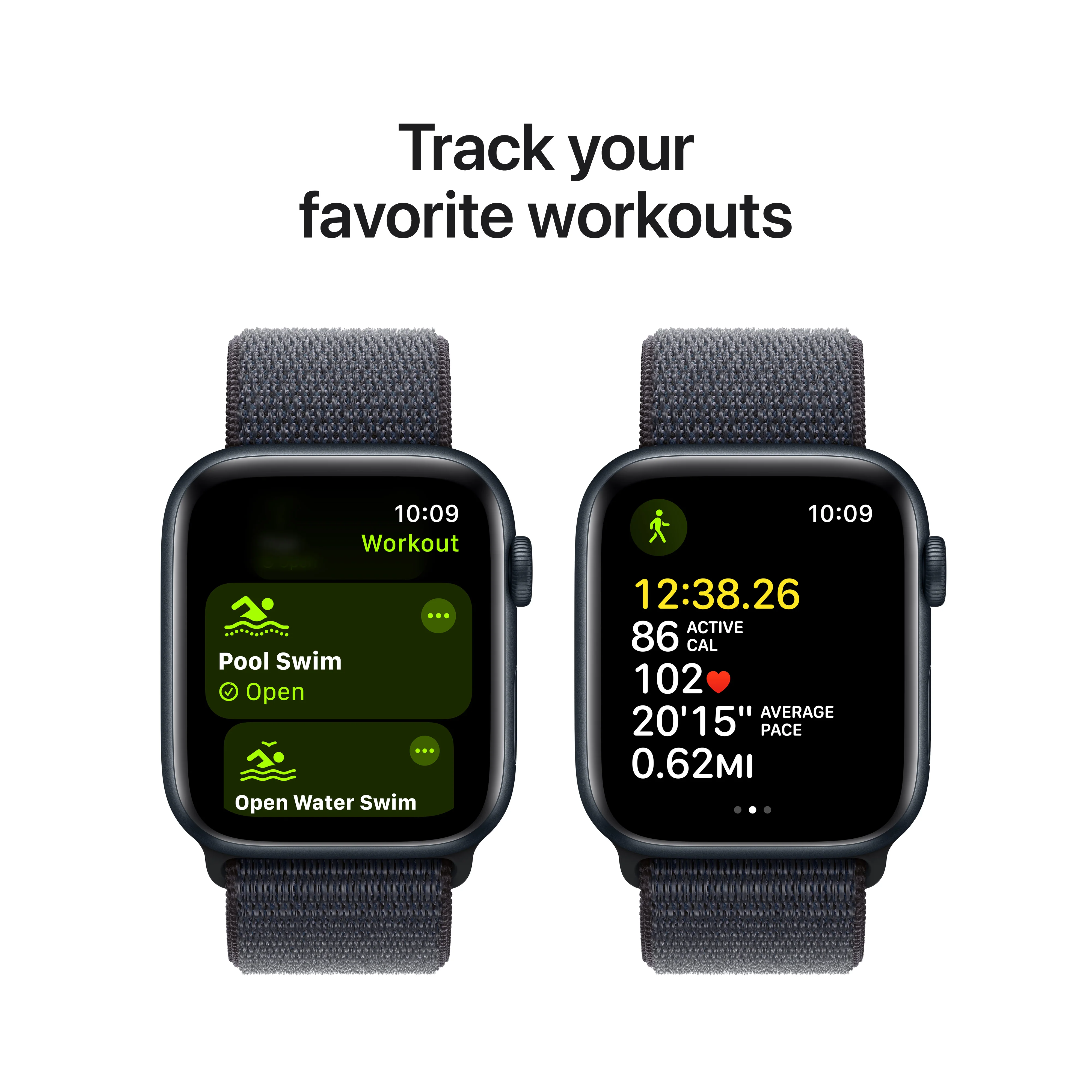 Apple Watch SE (2ème gén) • 44mm Minuit • Boucle Encre Violette - Image 6