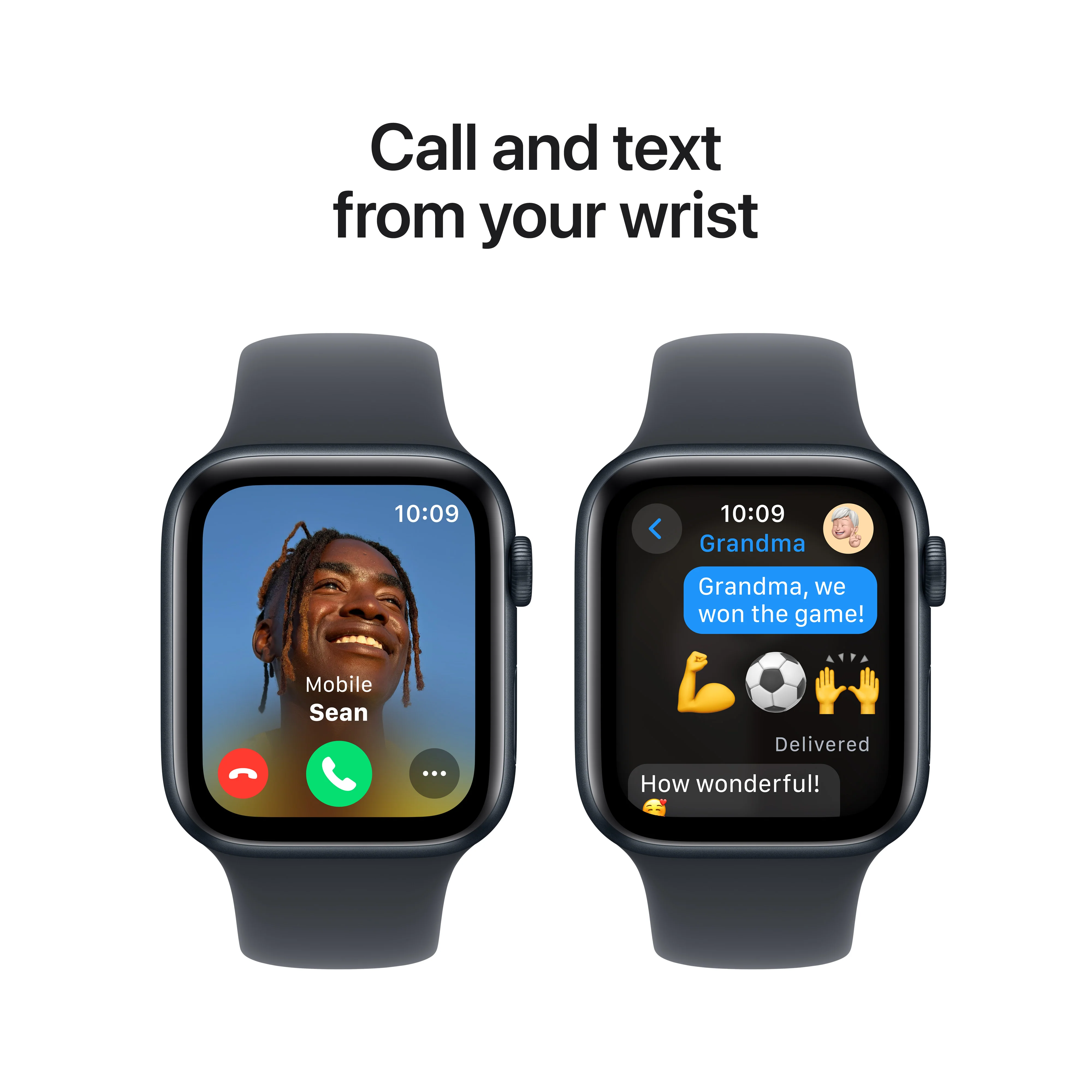Apple Watch SE (2ème gén) • Alu 44mm Minuit • Bracelet Sport Minuit M/L - Image 4
