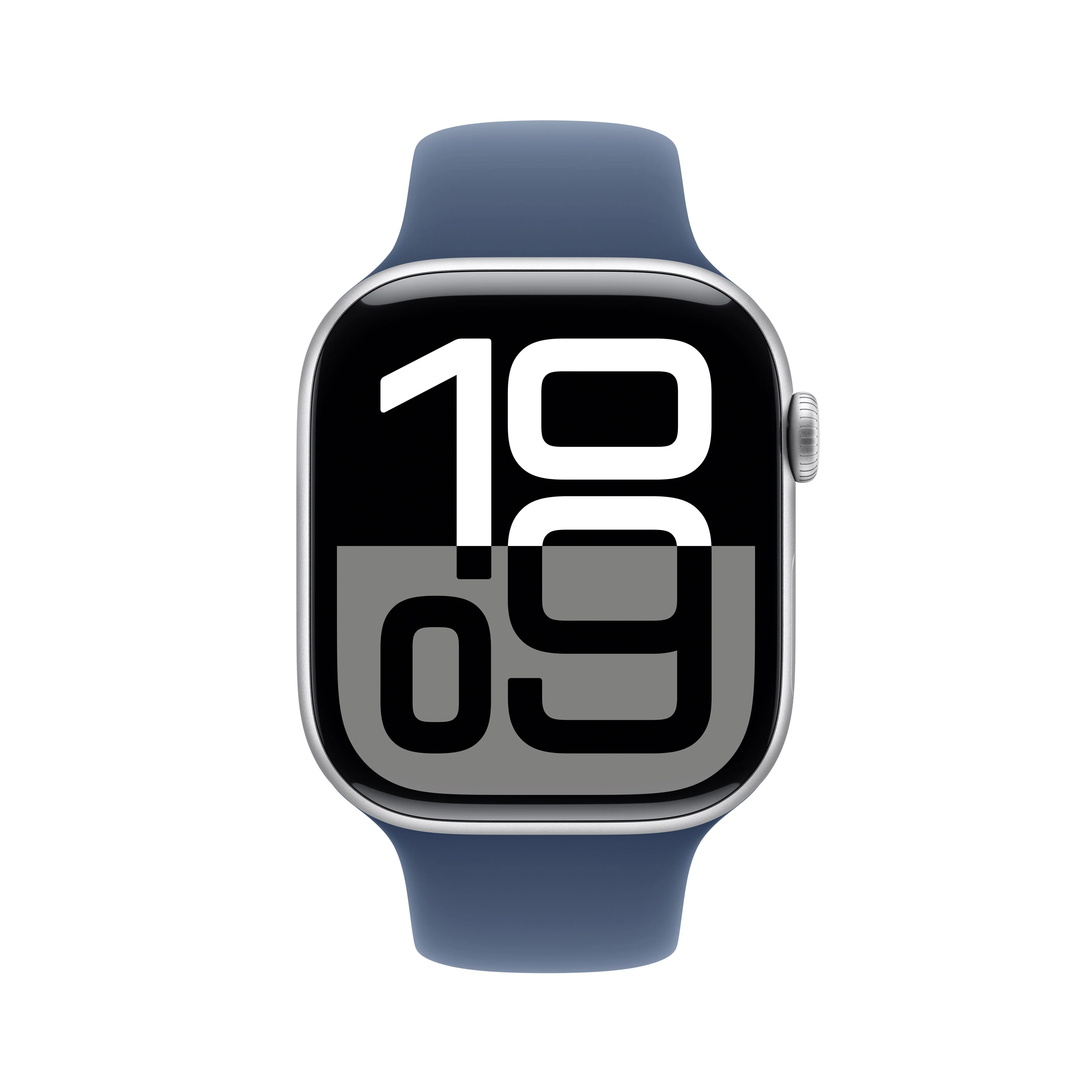 Apple Watch Series 10 • 46mm Argent • Bracelet Sport Denim • S/M - Image 2