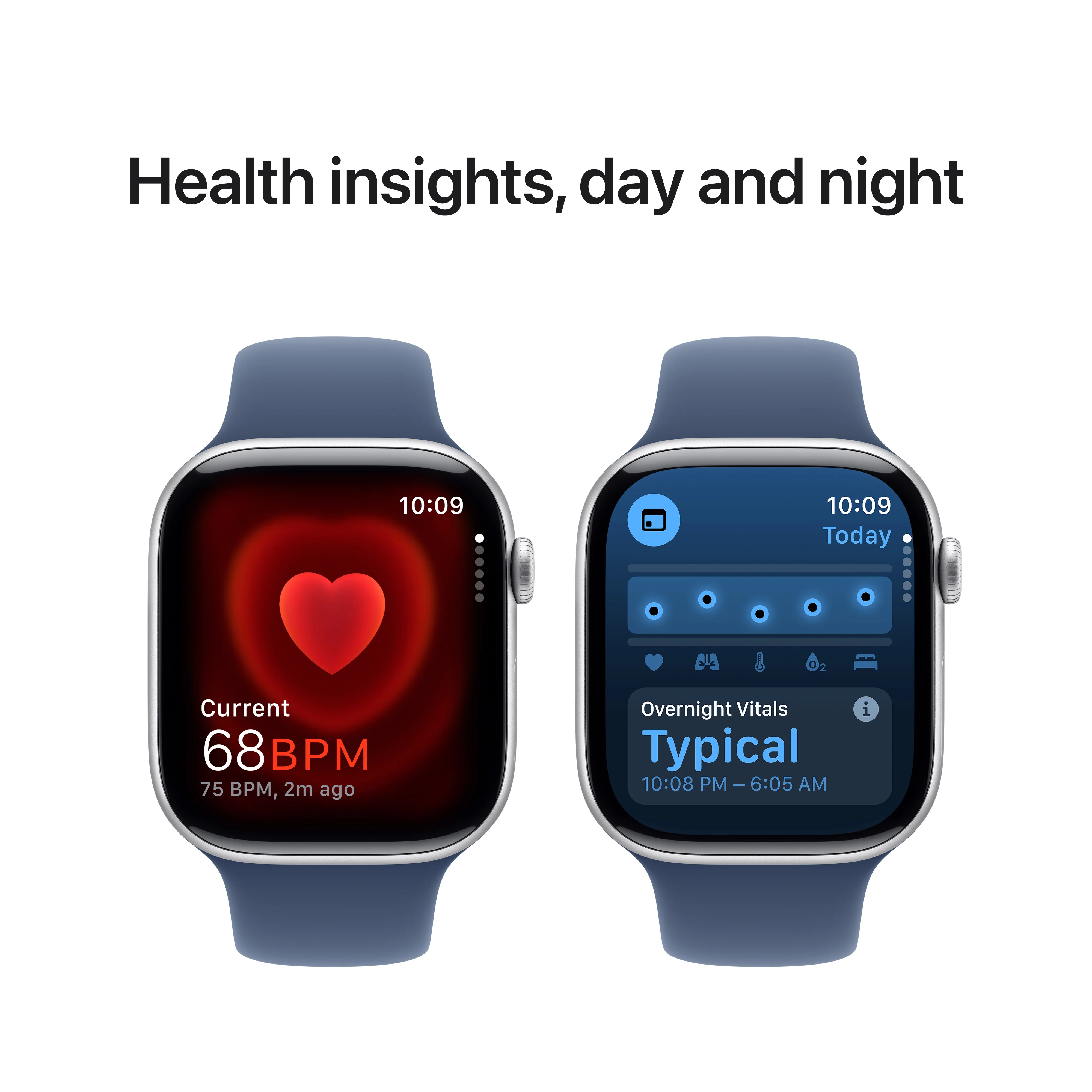Apple Watch Series 10 • 46mm Argent • Bracelet Sport Denim • S/M - Image 5