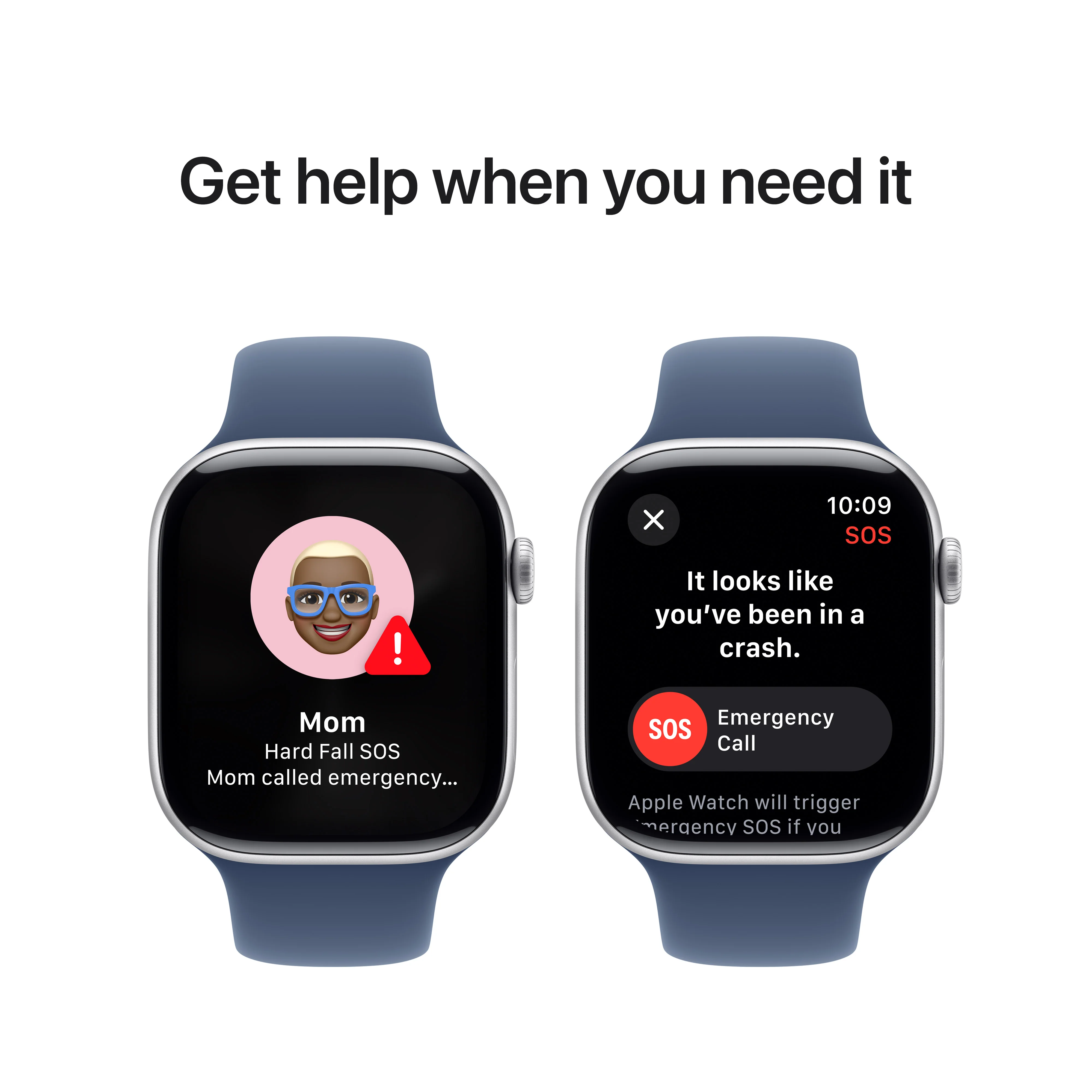 Apple Watch Series 10 • 46mm Argent • Bracelet Sport Denim • S/M - Image 6