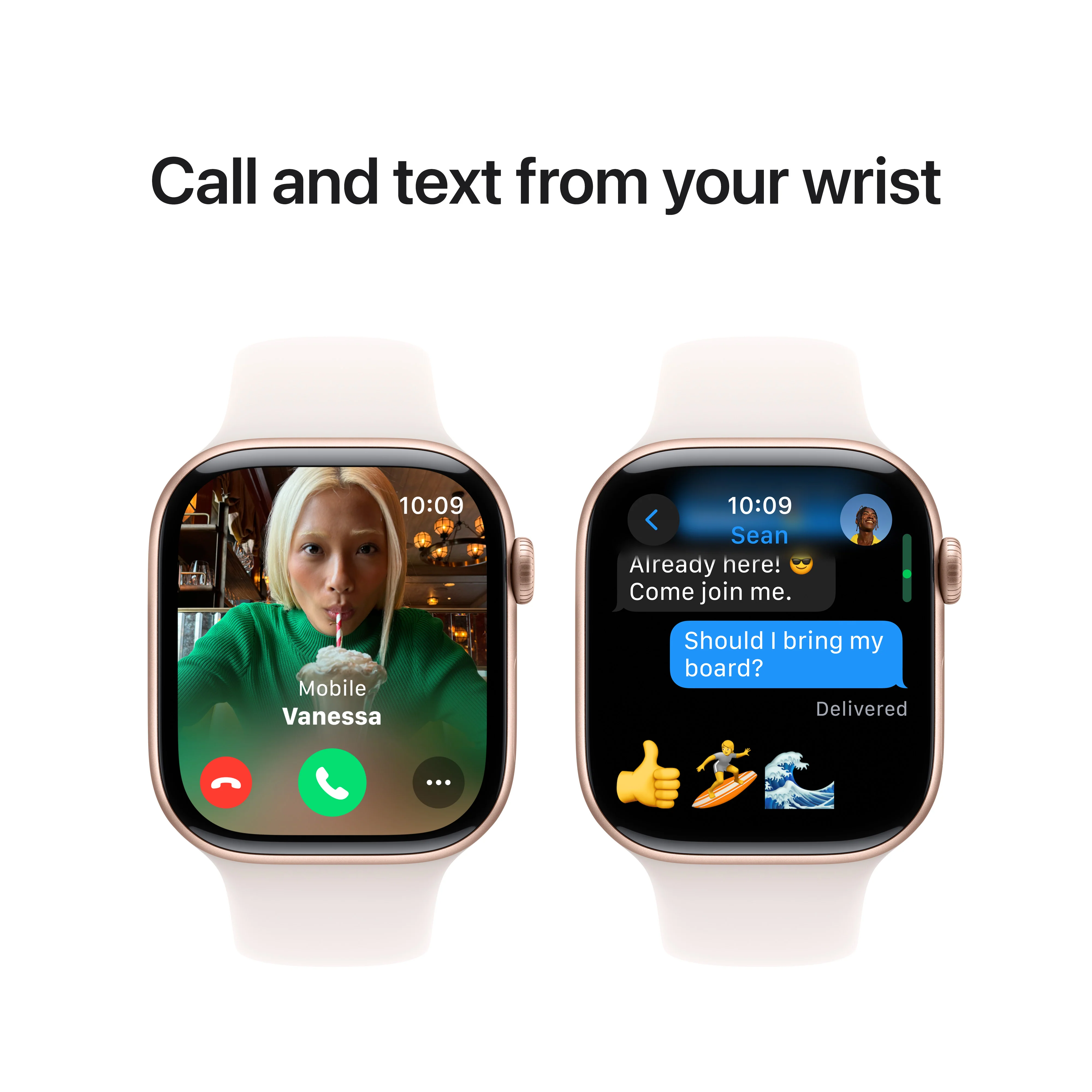Apple Watch Series 10 • 46mm Or Rose • Bracelet Sport Rose Tendre • S/M - Image 7