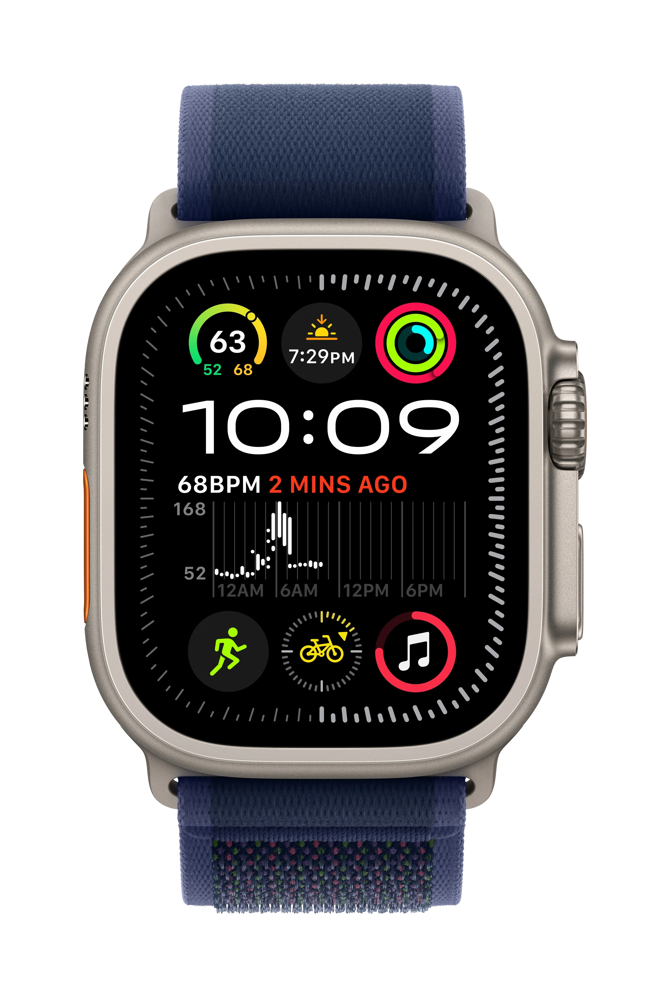 Apple Watch Ultra 2 • Naturel • 49 mm • Boucle Trail Bleu • M/L - Image 2