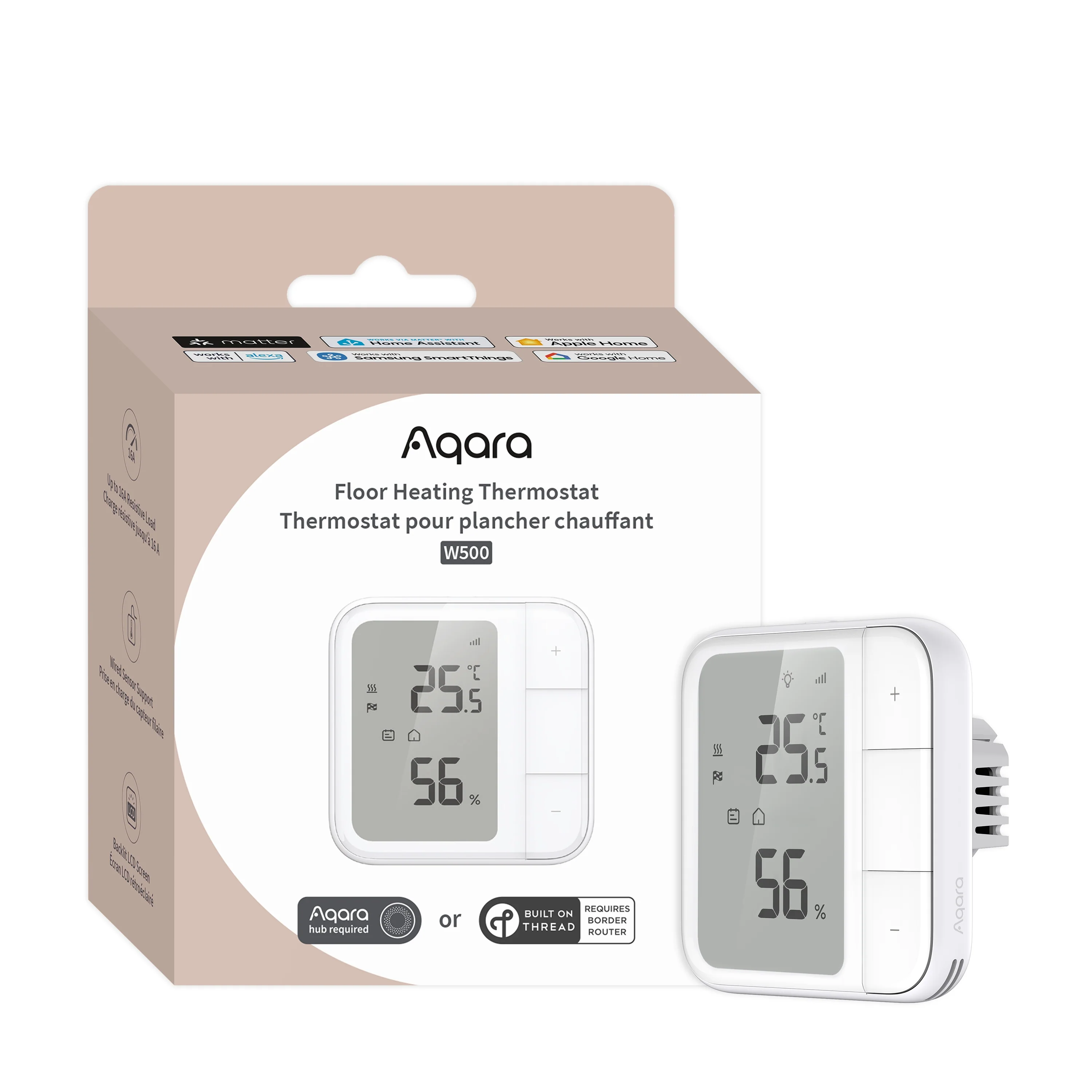 Aqara • Thermostat de chauffage au sol W500 • Thread/Zigbee - Image 7