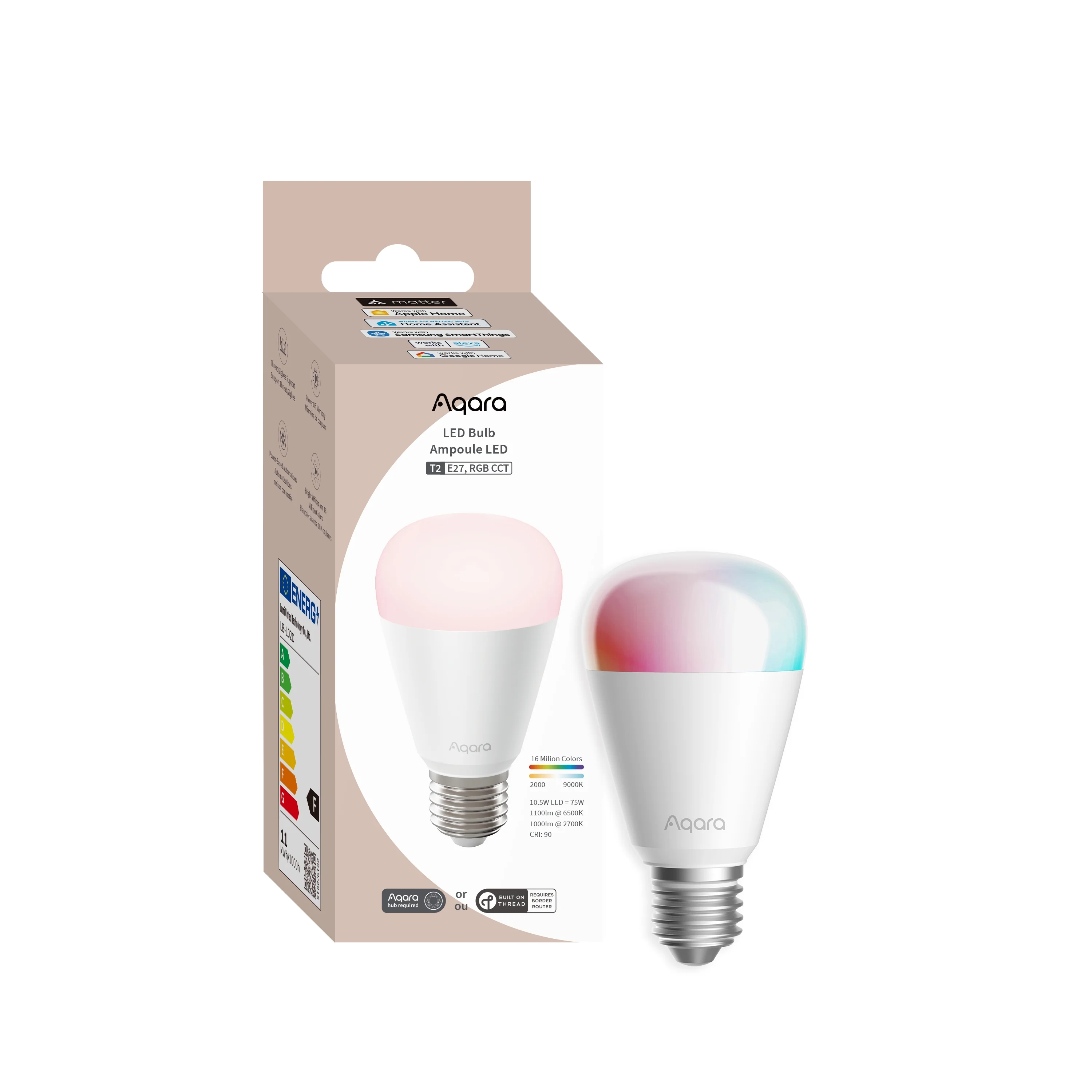 Aqara ampoule LED Bulb T2 • E27 • Couleur - Image 2