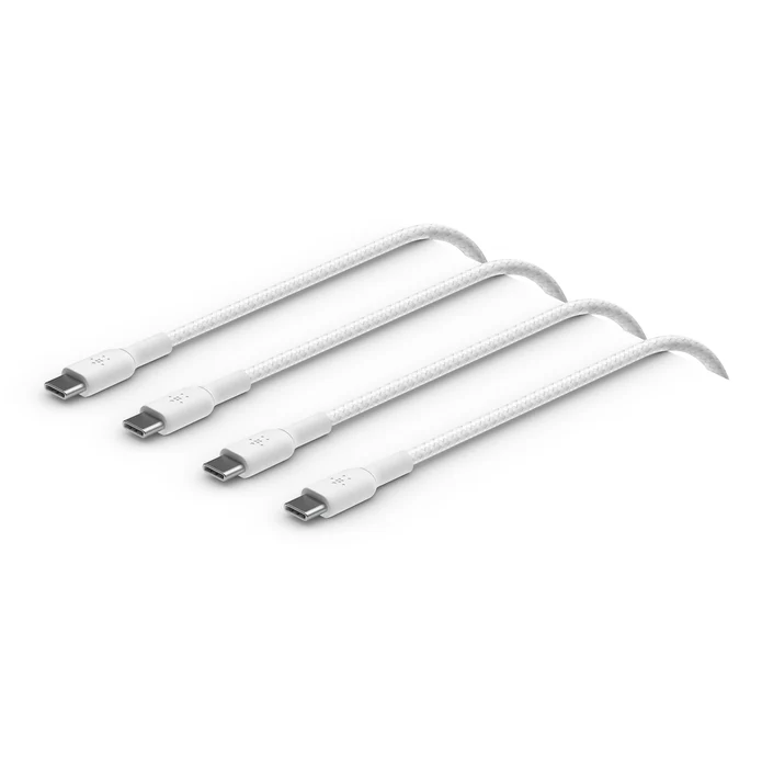 Belkin 2x Cable de charge USB-C vers USB-C renforcé • 2m • Blanc - Image 2