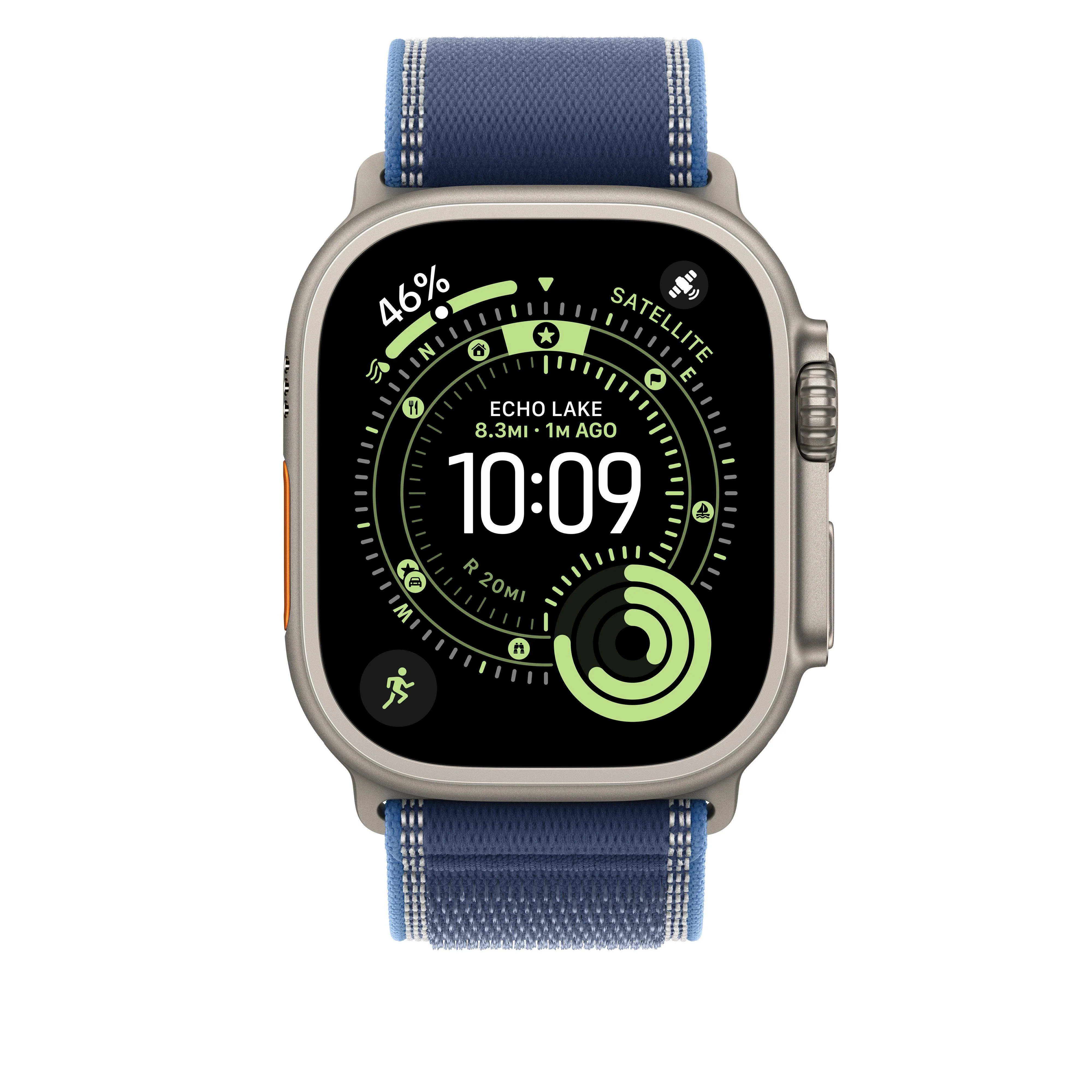 Boucle Trail bleu/bleu vif 49 mm - S/M - Finition titane naturel - Image 3