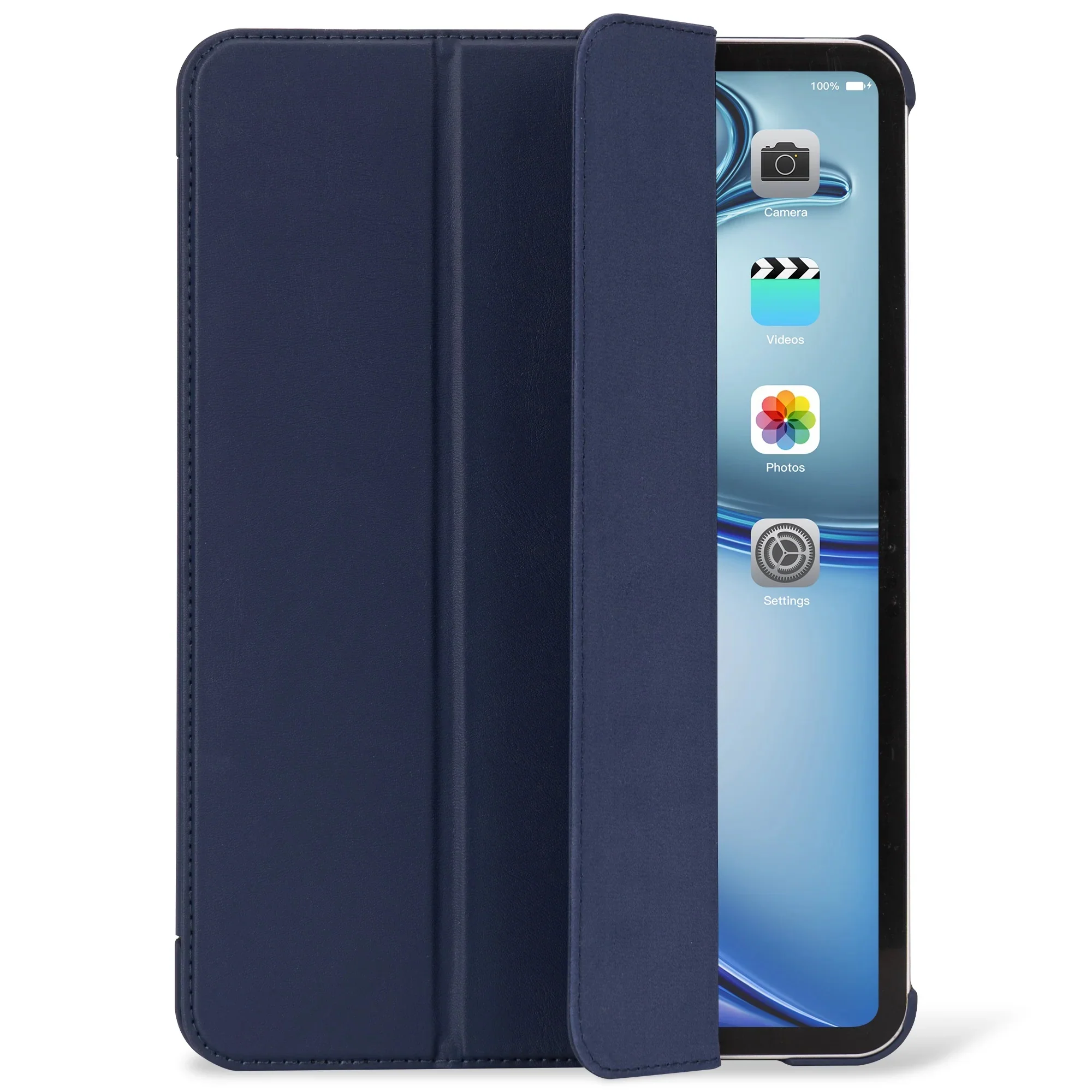 Decoded • Housse Texturée en Silicone Slim pour iPad Air 13" M2/M3 • Bleu Navy Peony - Image 2