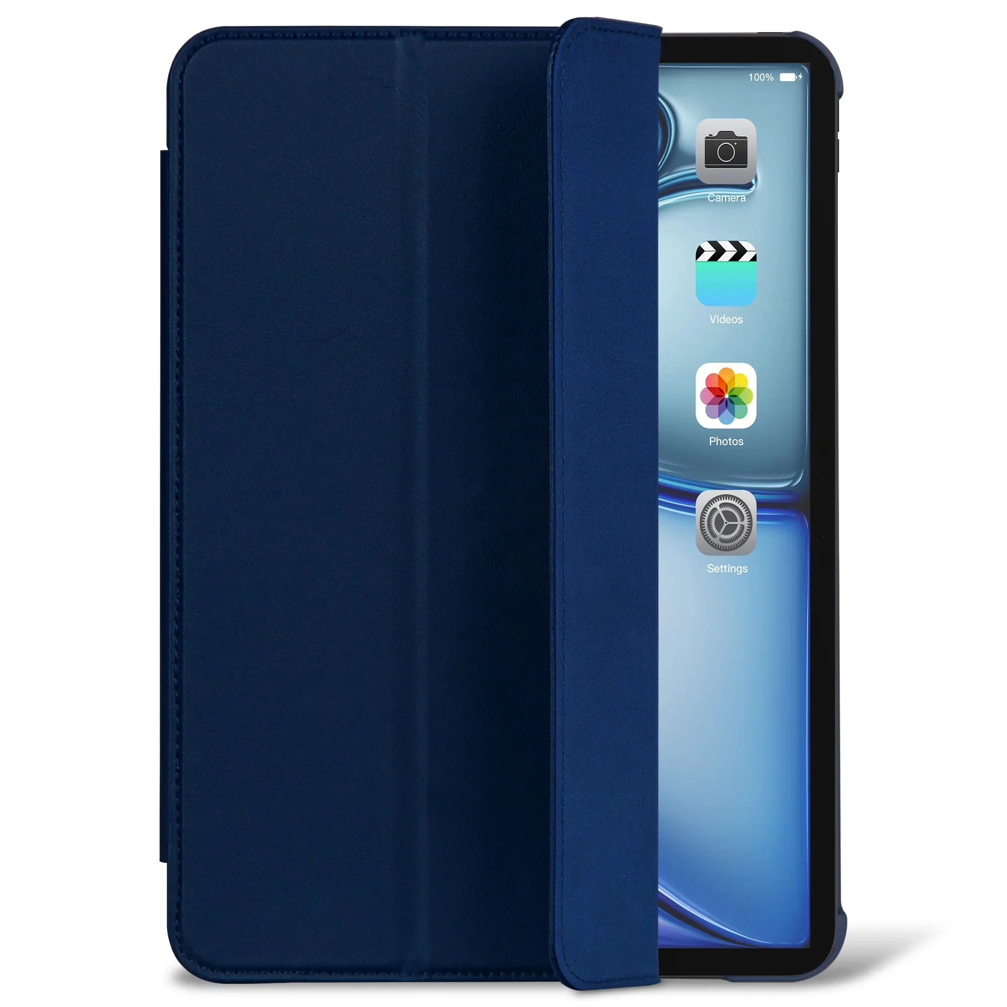 Decoded • Housse Texturée en Silicone Slim pour iPad Air 11" M2/M3  • Bleu Navy Peony - Image 2