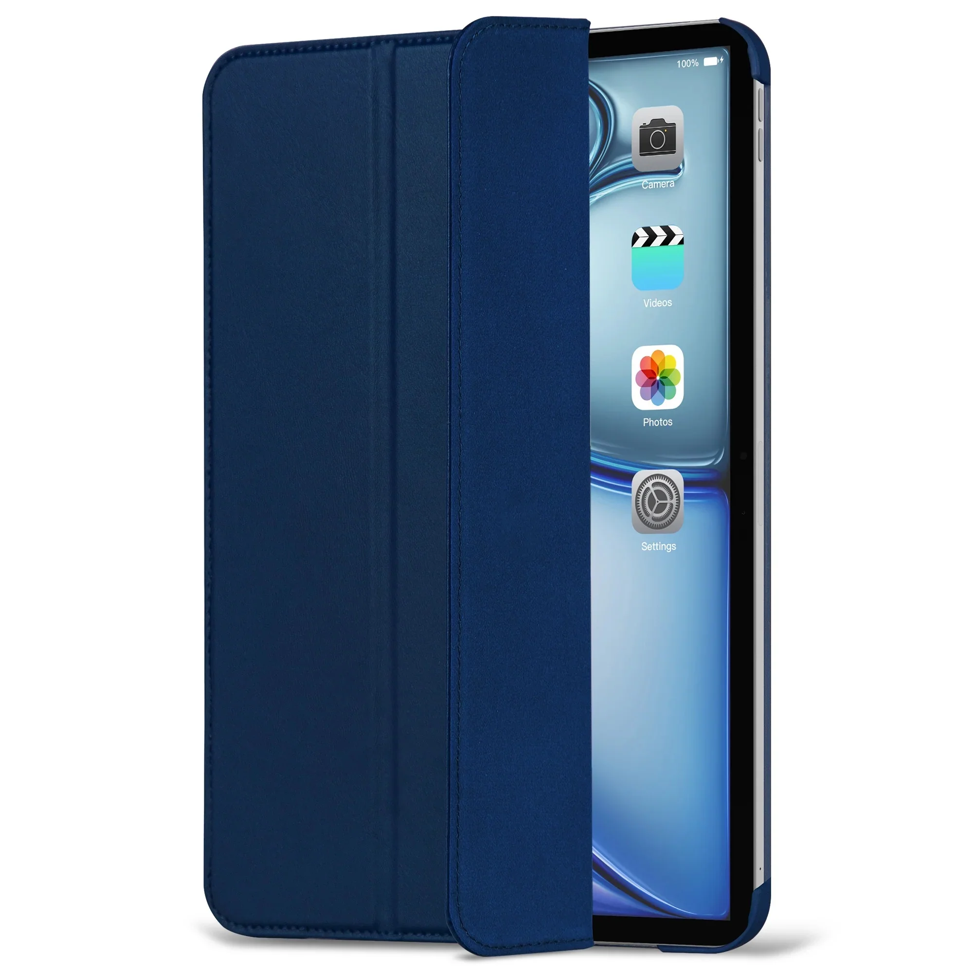 Decoded • Housse Texturée en Silicone Slim pour iPad Air 11" M2/M3  • Bleu Navy Peony - Image 4