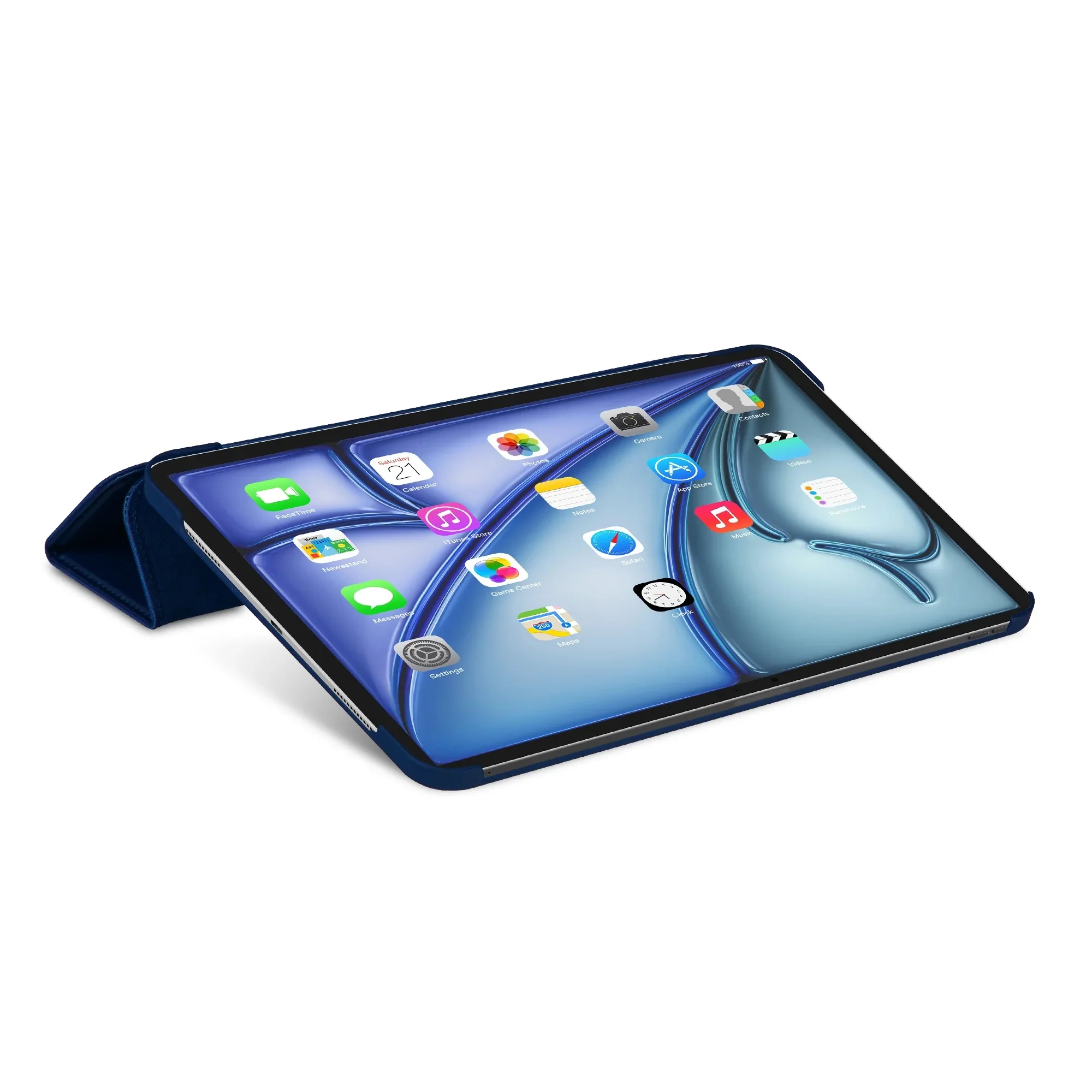 Decoded • Housse Texturée en Silicone Slim pour iPad Air 11" M2/M3  • Bleu Navy Peony - Image 7