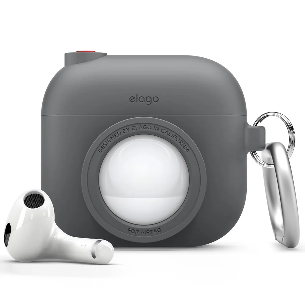 ELAGO Airpods 3 • Coque avec emplacement pour Airtag • Gris Foncé - Image 2