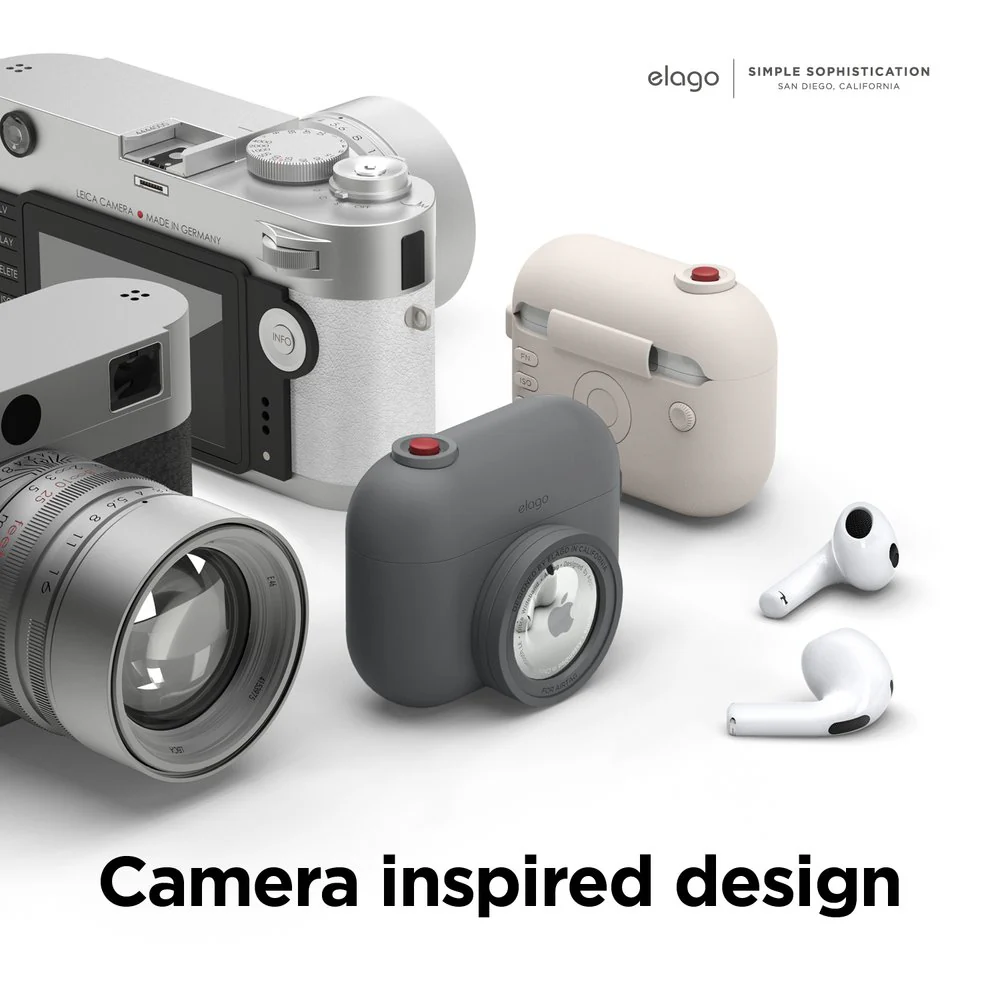 ELAGO Airpods 3 • Coque avec emplacement pour Airtag • Gris Foncé - Image 3