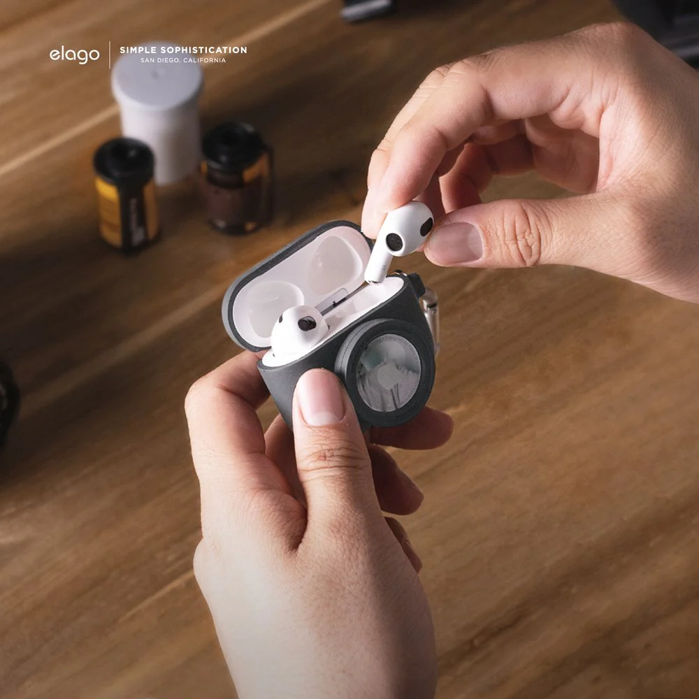 ELAGO Airpods 3 • Coque avec emplacement pour Airtag • Gris Foncé - Image 6