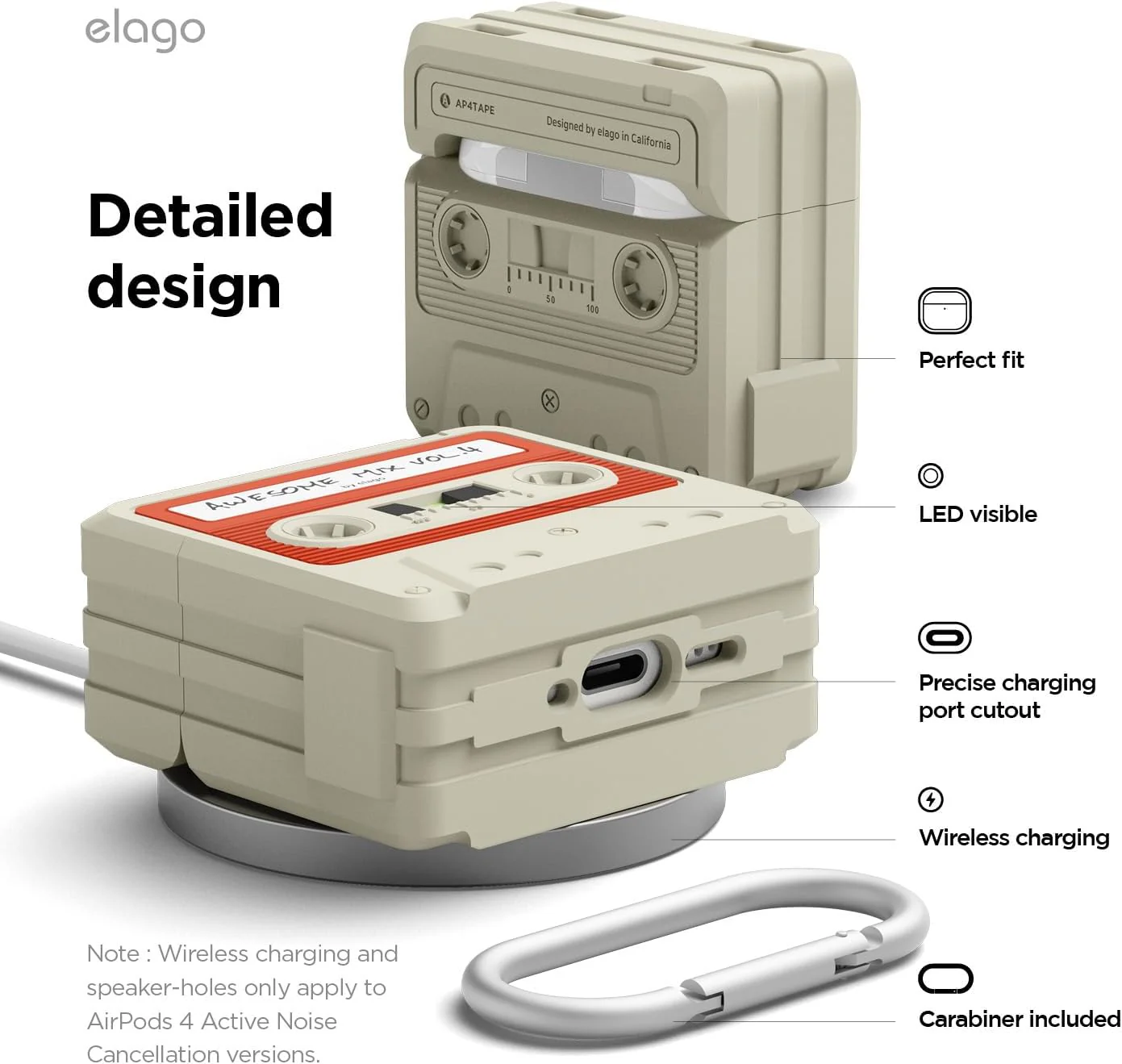 ELAGO Airpods 4 Coque Cassette - Image 6