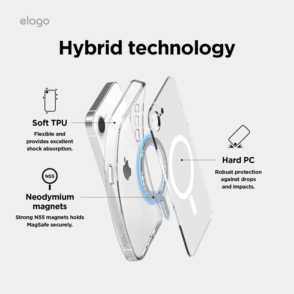 Elago Coque Magsafe pour iPhone 16e • Transparent - Image 6