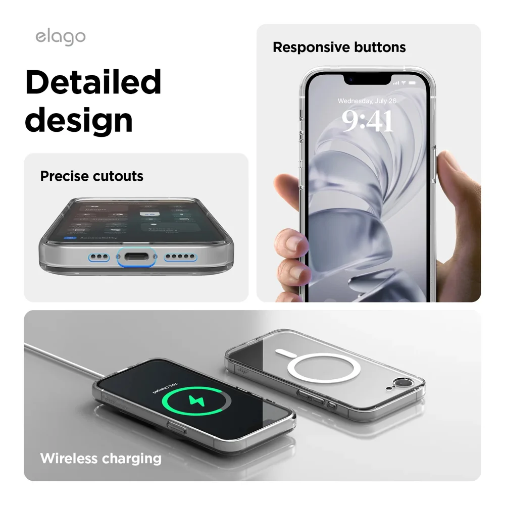 Elago Coque Magsafe pour iPhone 16e • Transparent - Image 7