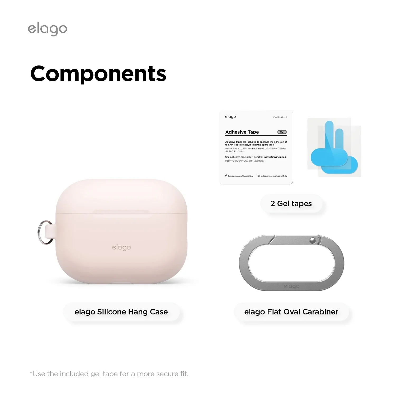 Elago • Coque Silicone avec Mousqueton • AirPods Pro 3 • Bleu Clair - Image 6