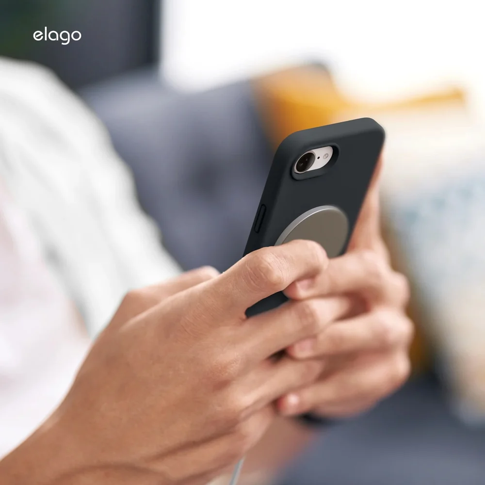 Elago Coque Silicone Magsafe pour iPhone 16e • Noir - Image 8