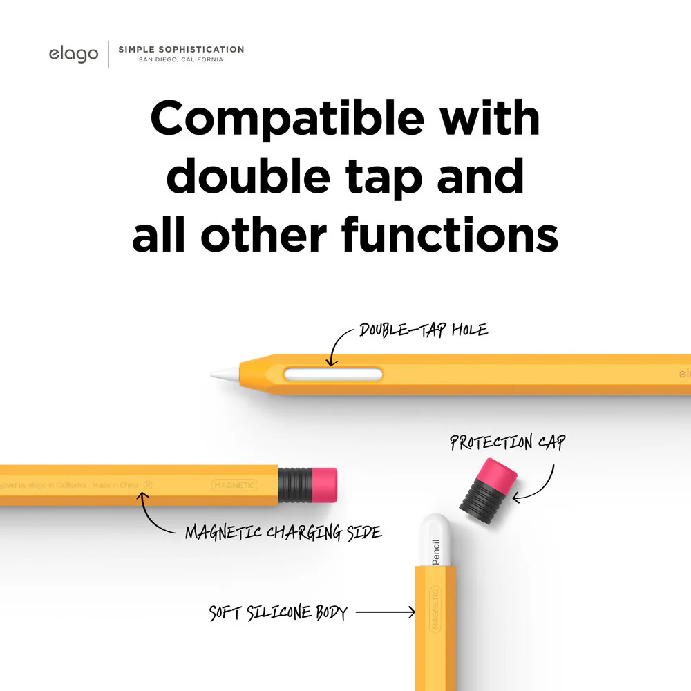 ELAGO Coque Silicone • Pour Apple Pencil 2 • Blanc - Image 5