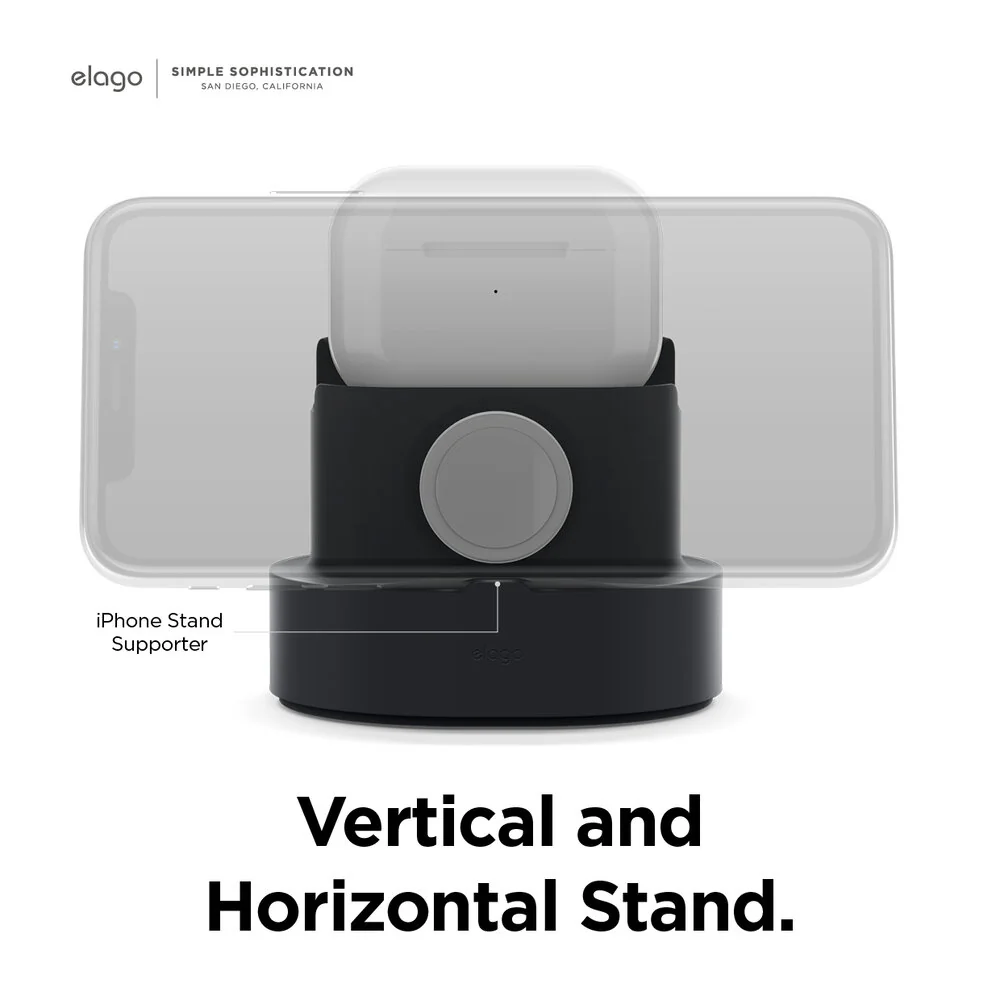 ELAGO Dual Mini Pro Stand de charge • Noir - Image 6