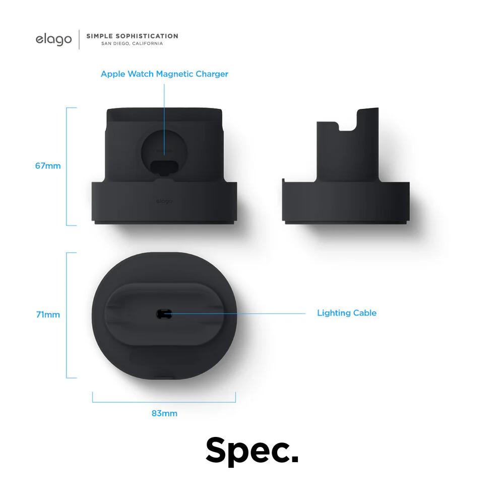 ELAGO Dual Mini Pro Stand de charge • Noir - Image 8