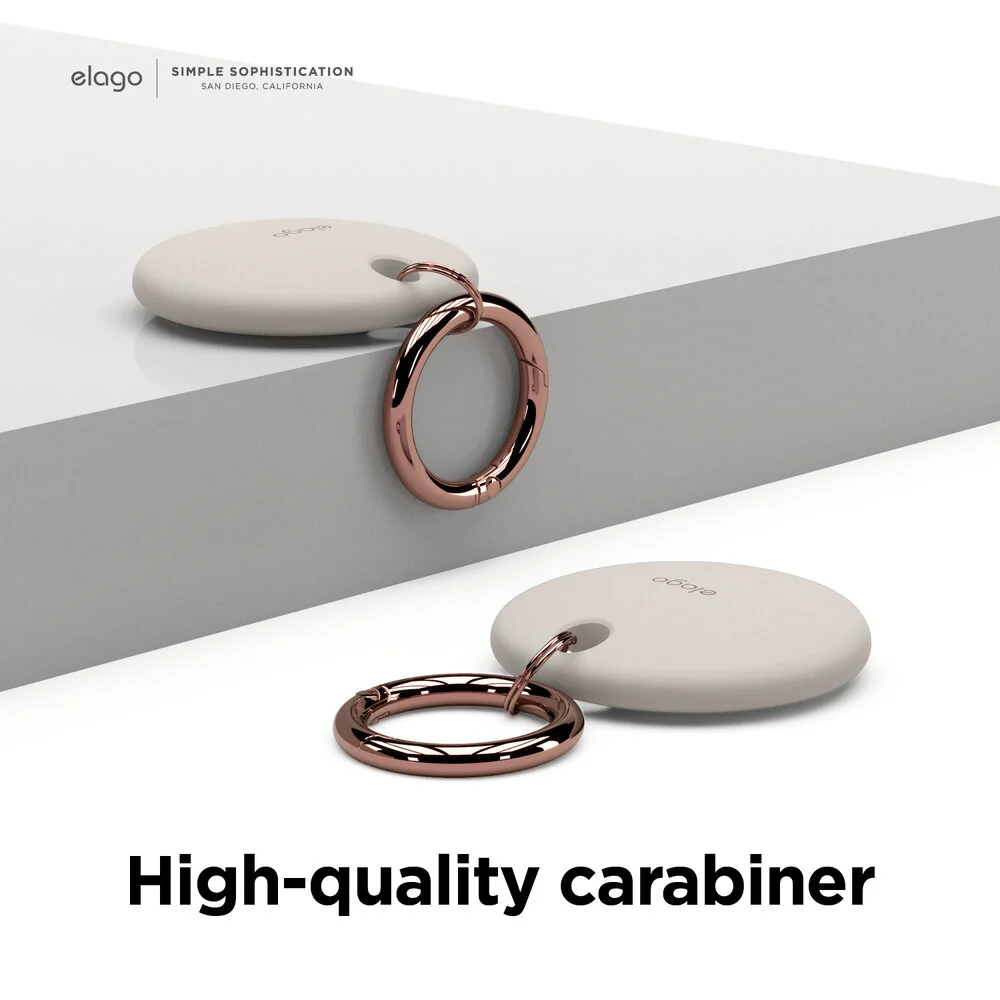 ELAGO Porte-clés pour AirTag • Gris Sable - Image 3