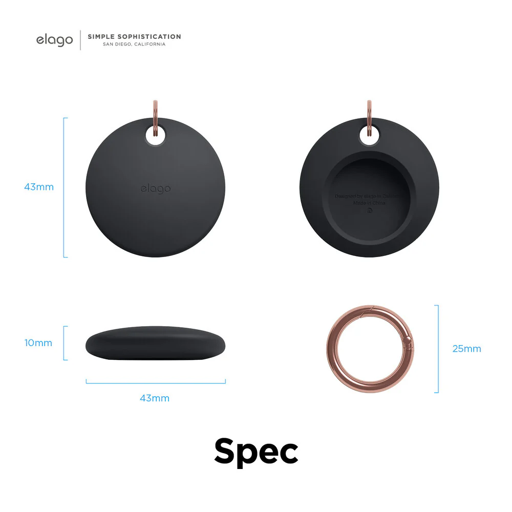 ELAGO Porte-clés pour AirTag • Noir - Image 6