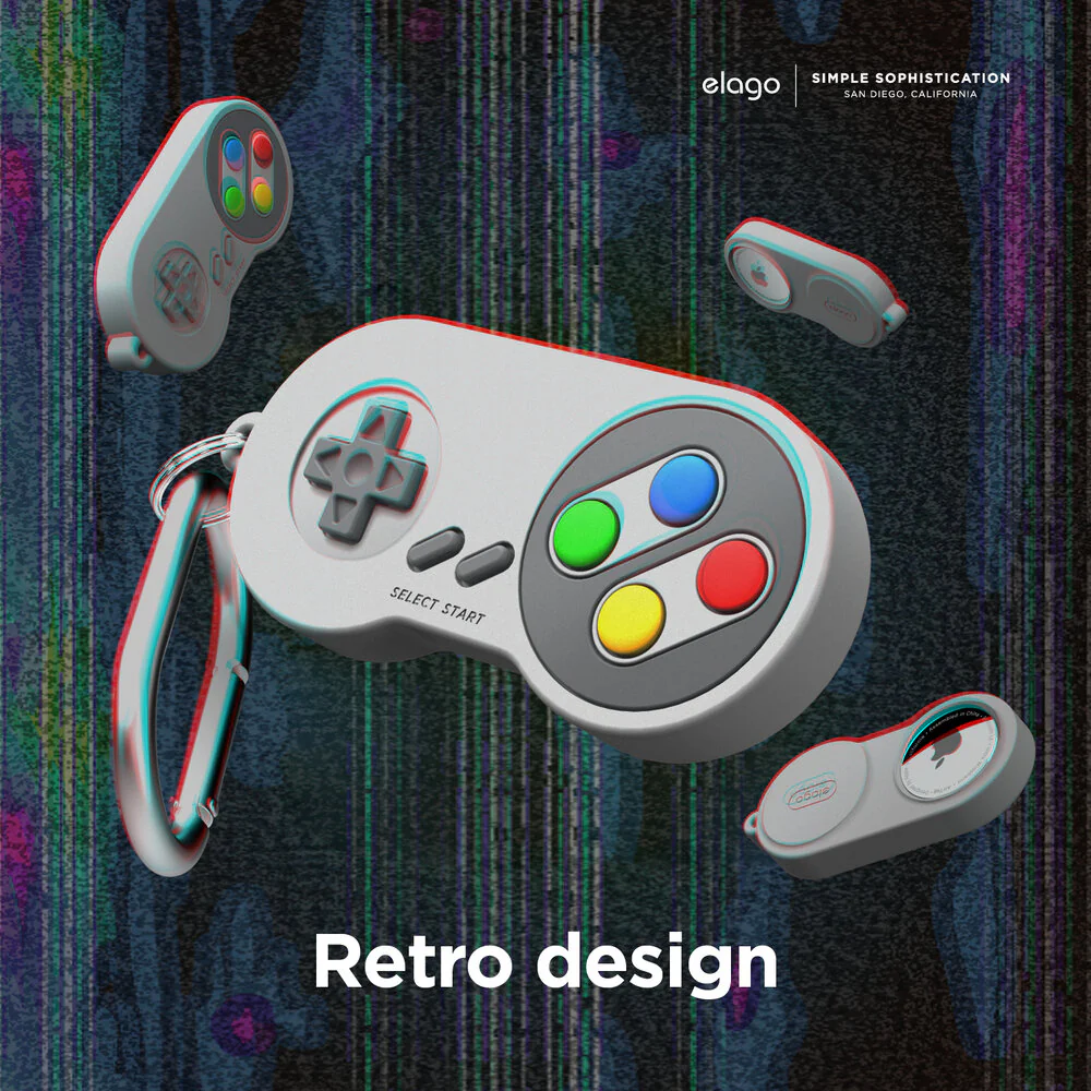 ELAGO W5 • AirTag Coque Retrogaming • Gris - Image 3