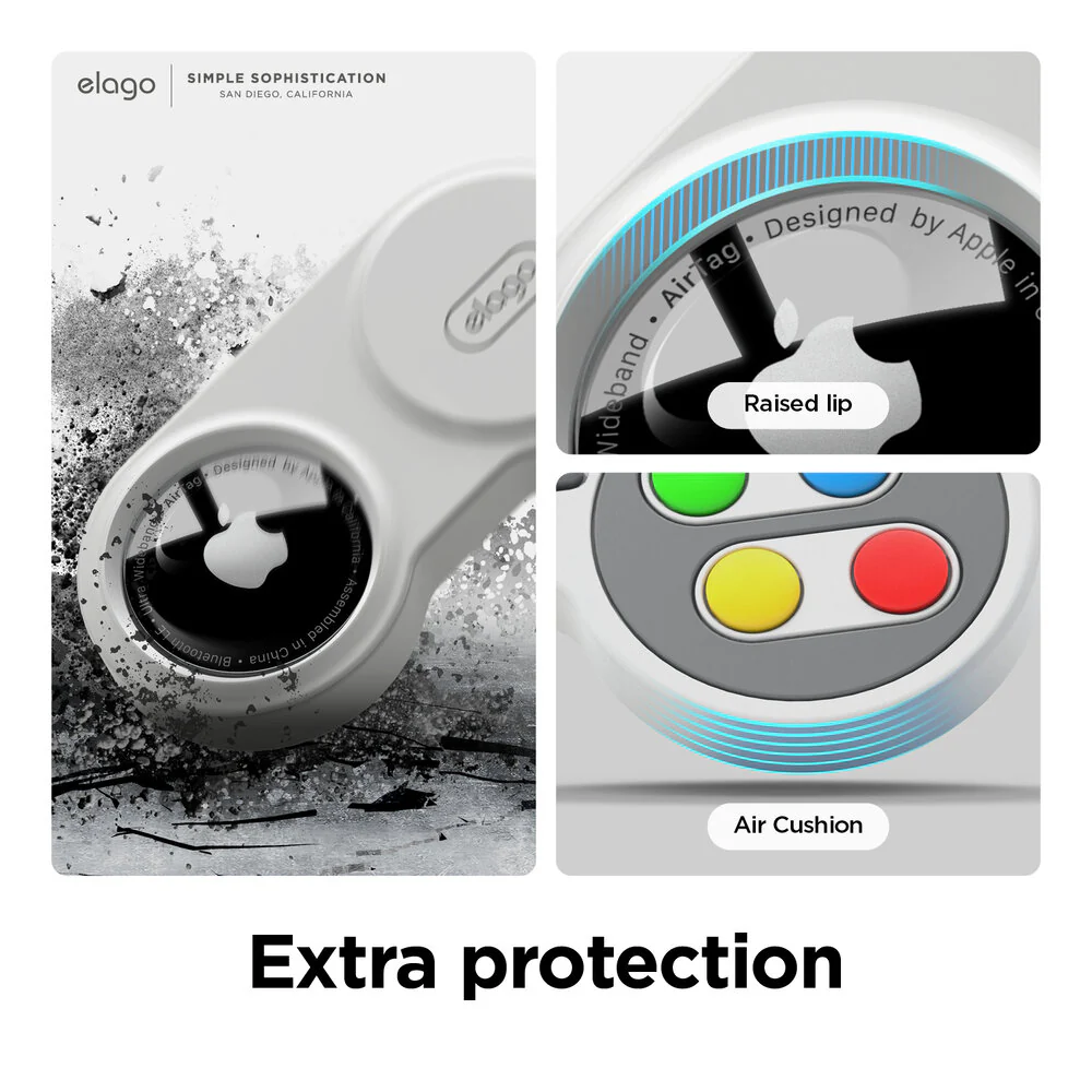 ELAGO W5 • AirTag Coque Retrogaming • Gris - Image 4