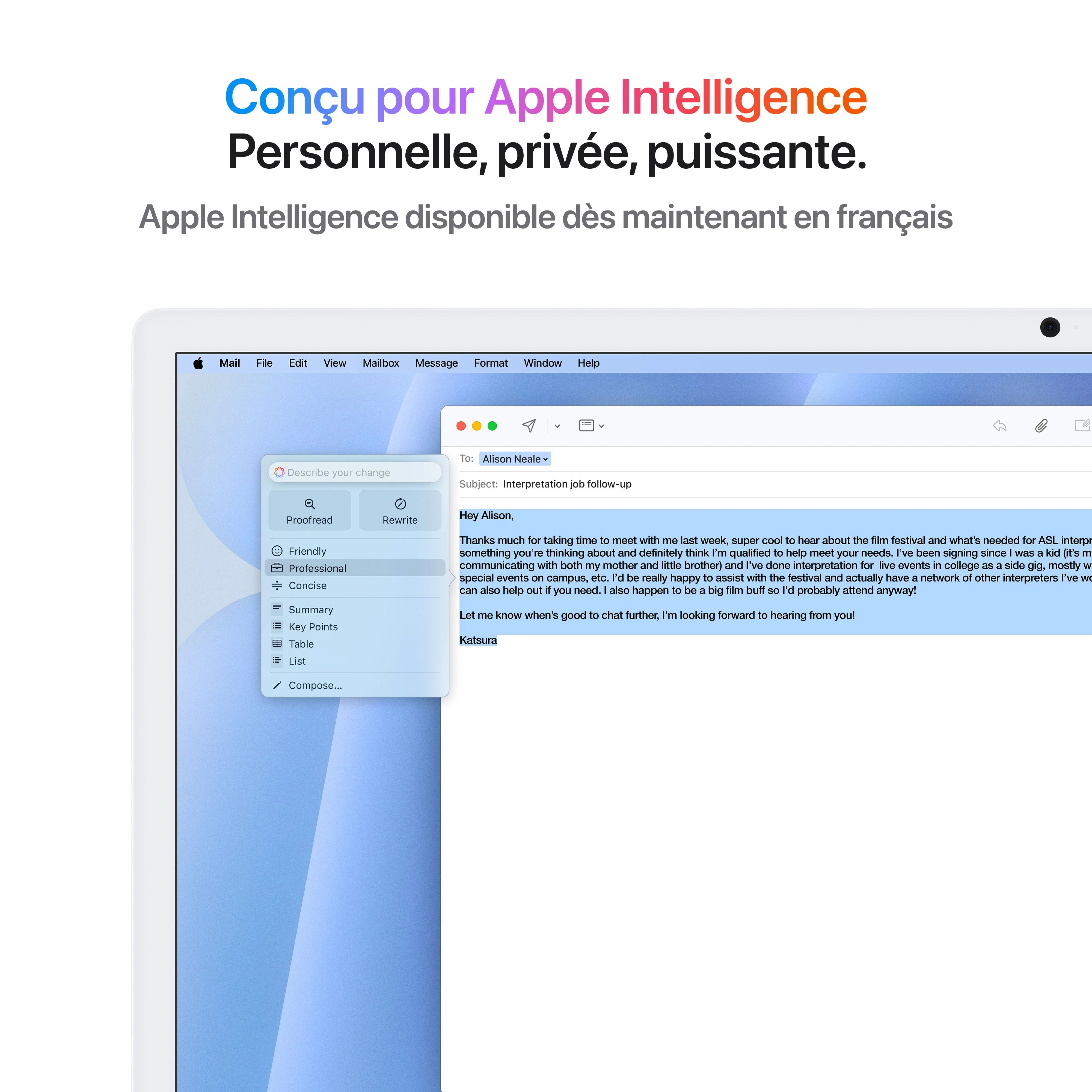 iMac 24 pouces avec écran Retina 4,5K: Puce Apple M4 avec CPU 10 cœurs et GPU 10 cœurs, 256 Go SSD - Bleu - Image 5