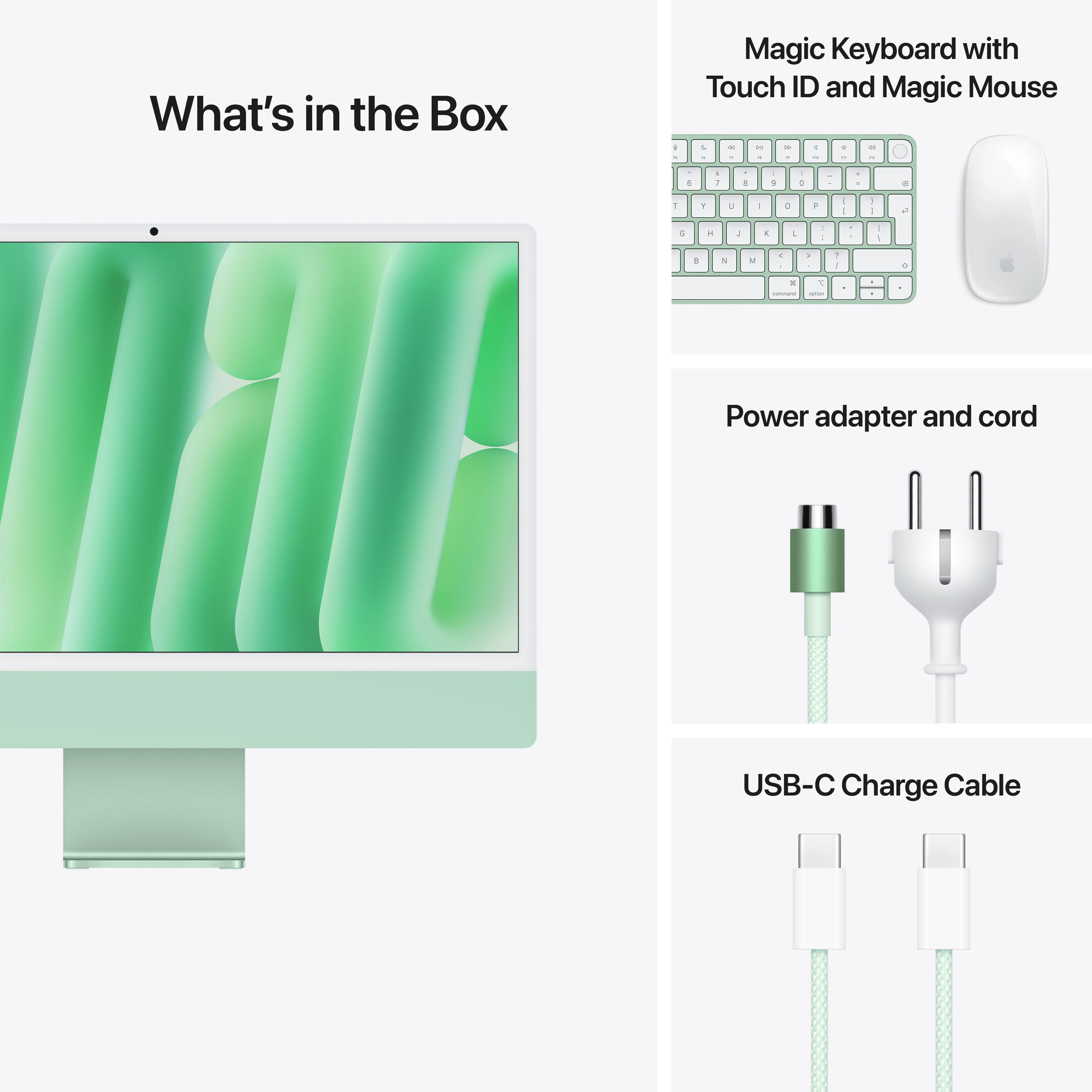 iMac 24" M4 10C/16GB/256GB/GPU10C/Gbit • Suisse-Français • Touch Num • Vert - Image 17