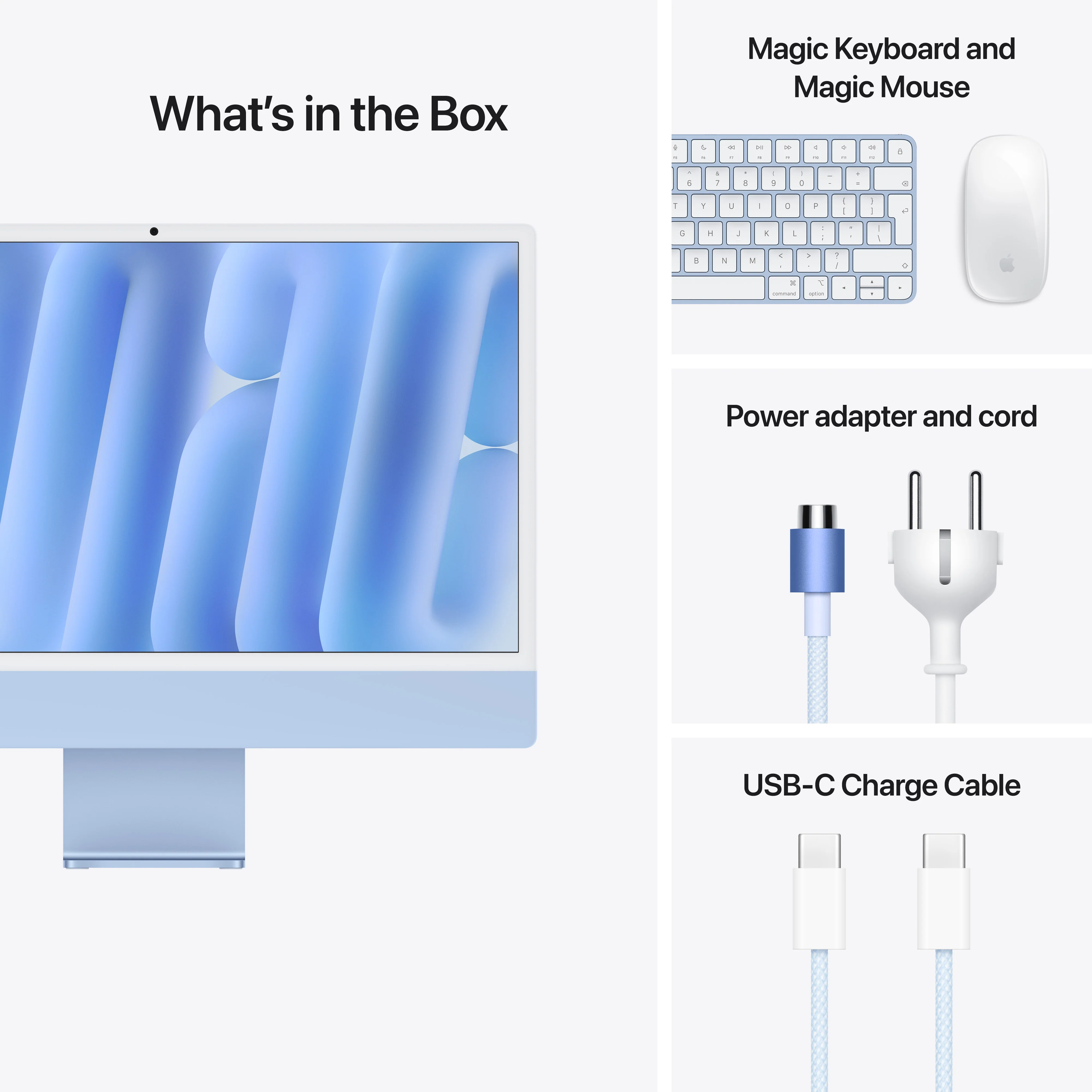 iMac 24" M4 10C/16GB/512GB/GPU10C/Gbit • Français • Touch Num • Bleu - Image 9